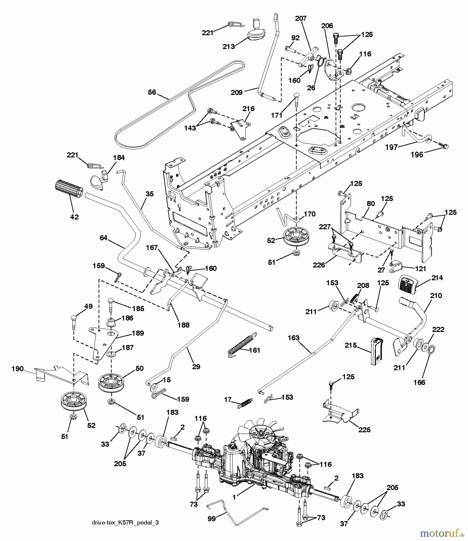 Husqvarna Rasen und Garten Traktoren YTH 24K48 (96043014101) - Husqvarna Yard Tractor (2012-10 & After) DRIVE