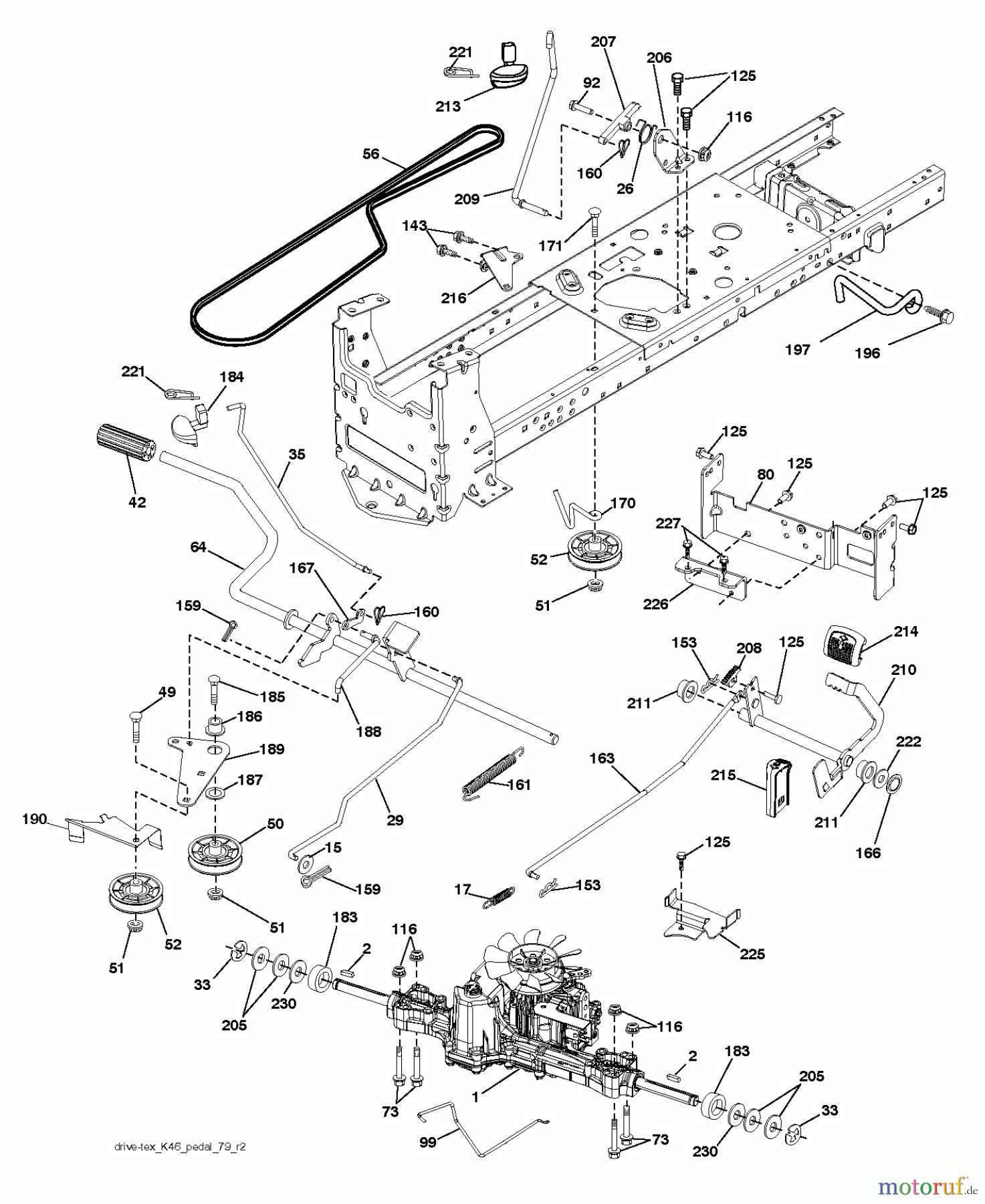 Husqvarna Rasen und Garten Traktoren YTH 24K48 (96048005400) - Husqvarna Yard Tractor (2012-12 & After) DRIVE