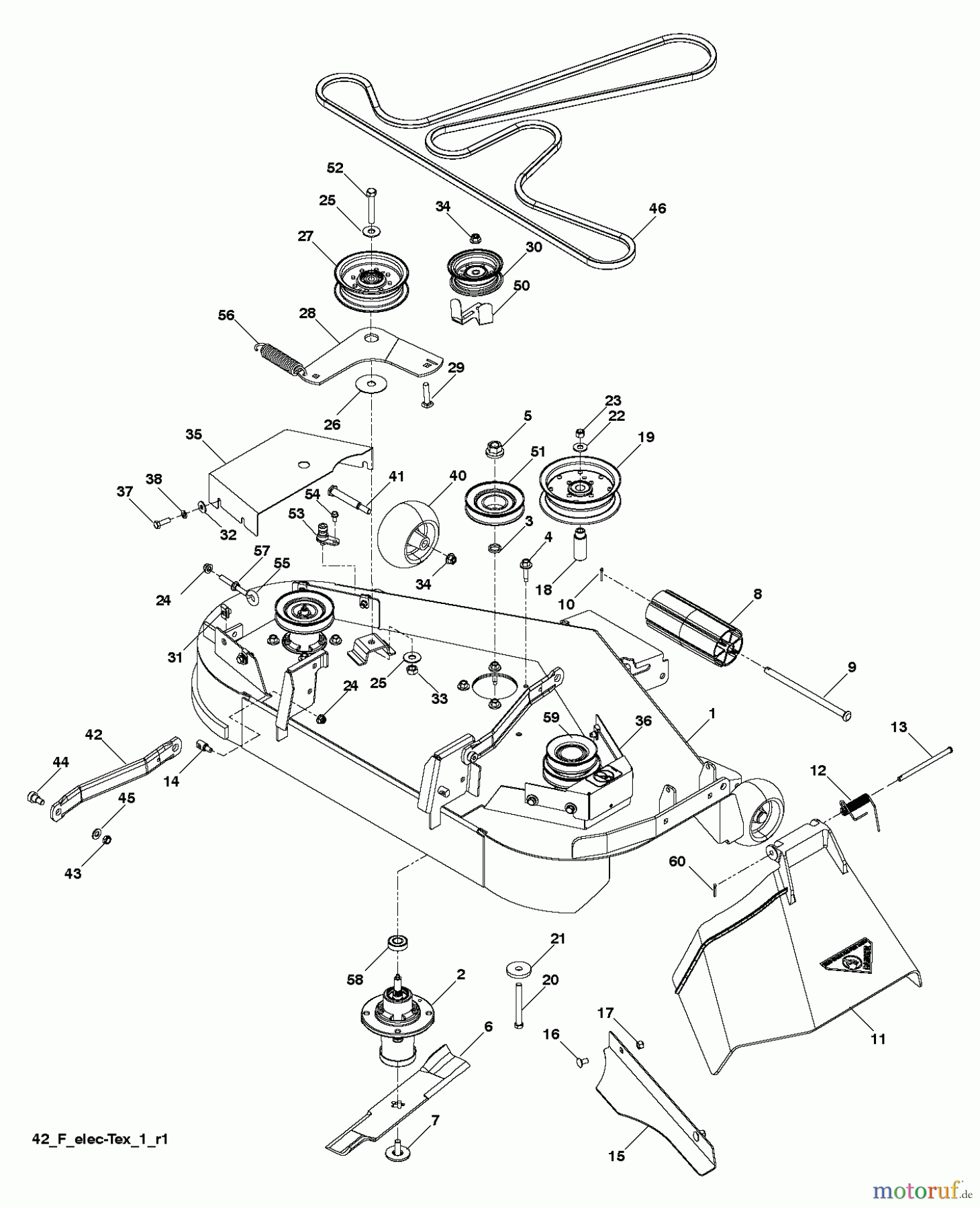 Husqvarna Rasen und Garten Traktoren YTH 24V42LS (96043012801) - Husqvarna Yard Tractor (2011-08 & After) MOWER DECK / CUTTING DECK