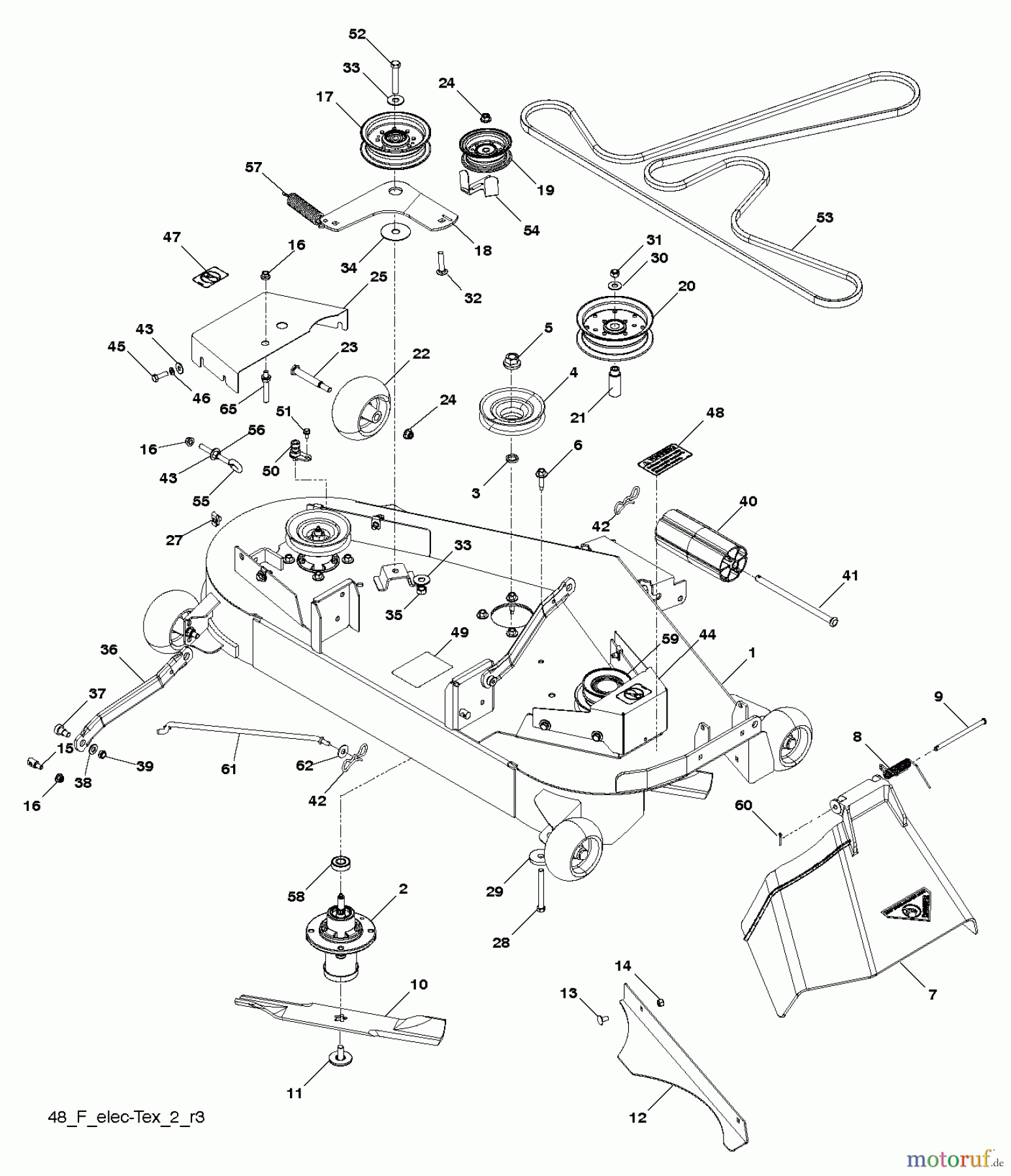  Husqvarna Rasen und Garten Traktoren YTH 2648TF (96041017402) - Husqvarna Yard Tractor (2011-02 & After) MOWER DECK / CUTTING DECK