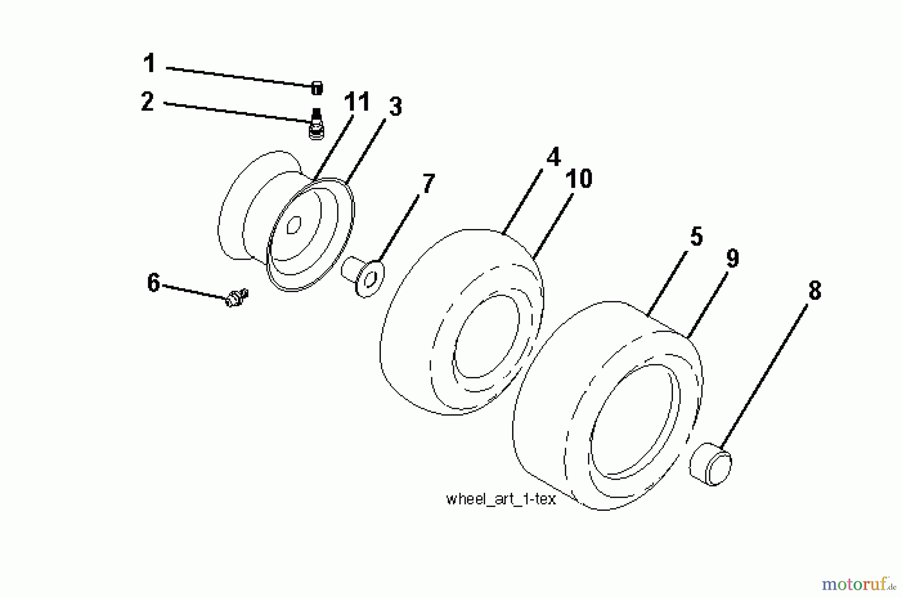 Husqvarna Rasen und Garten Traktoren YTH 2754 (96041006204) - Husqvarna Yard Tractor (2011-06 & After) WHEELS TIRES