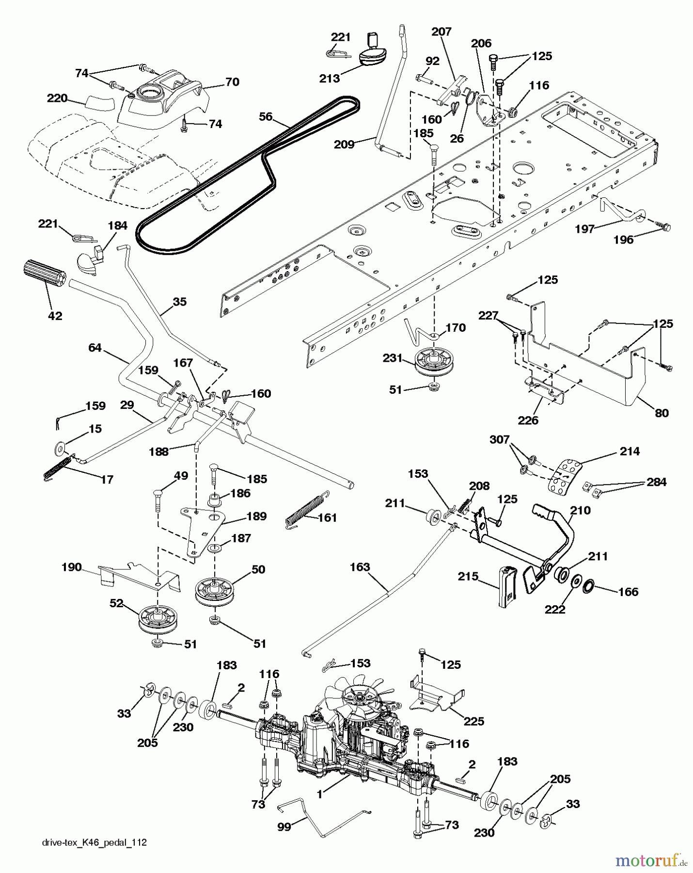  Husqvarna Rasen und Garten Traktoren YTH 24V48LS (96048001402) - Husqvarna Yard Tractor (2012-08 & After) DRIVE