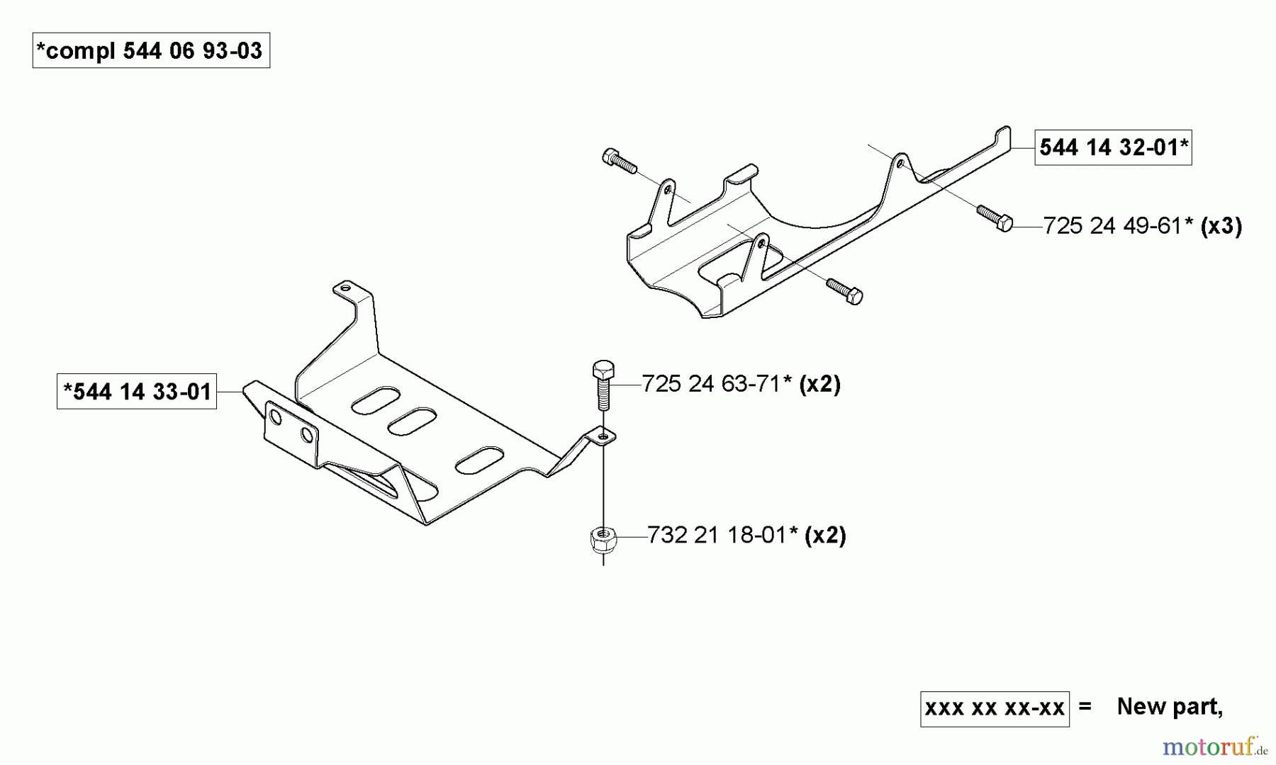 Husqvarna Reitermäher, Motor hinten Rider 155 AWD - Husqvarna Rear-Engine Rider (2006-01 & After) Skid Plates
