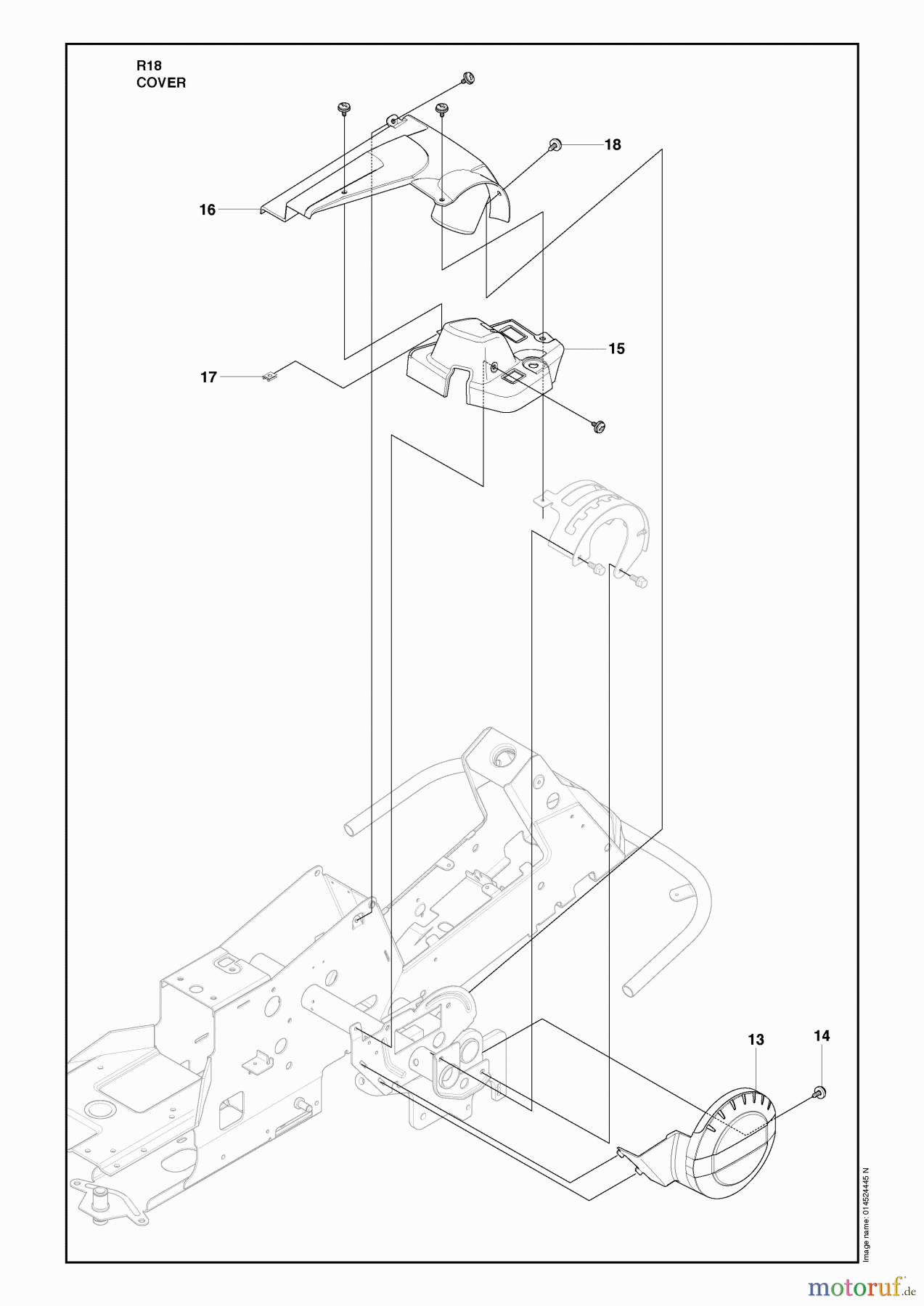 Husqvarna Reitermäher, Motor hinten Rider 18 (966414001) - Husqvarna Rear-Engine Rider (2010-03 & After) Cover Image 3