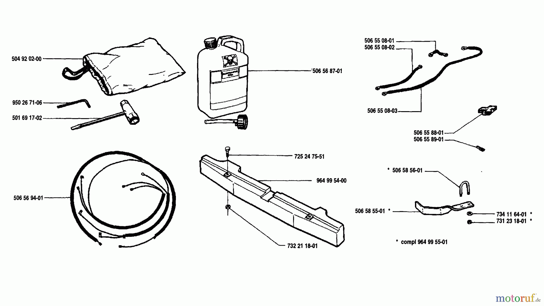 Husqvarna Reitermäher, Motor hinten Rider 850 12 - Husqvarna Swedish Rider (1989-02 to 1990-01) Accessories