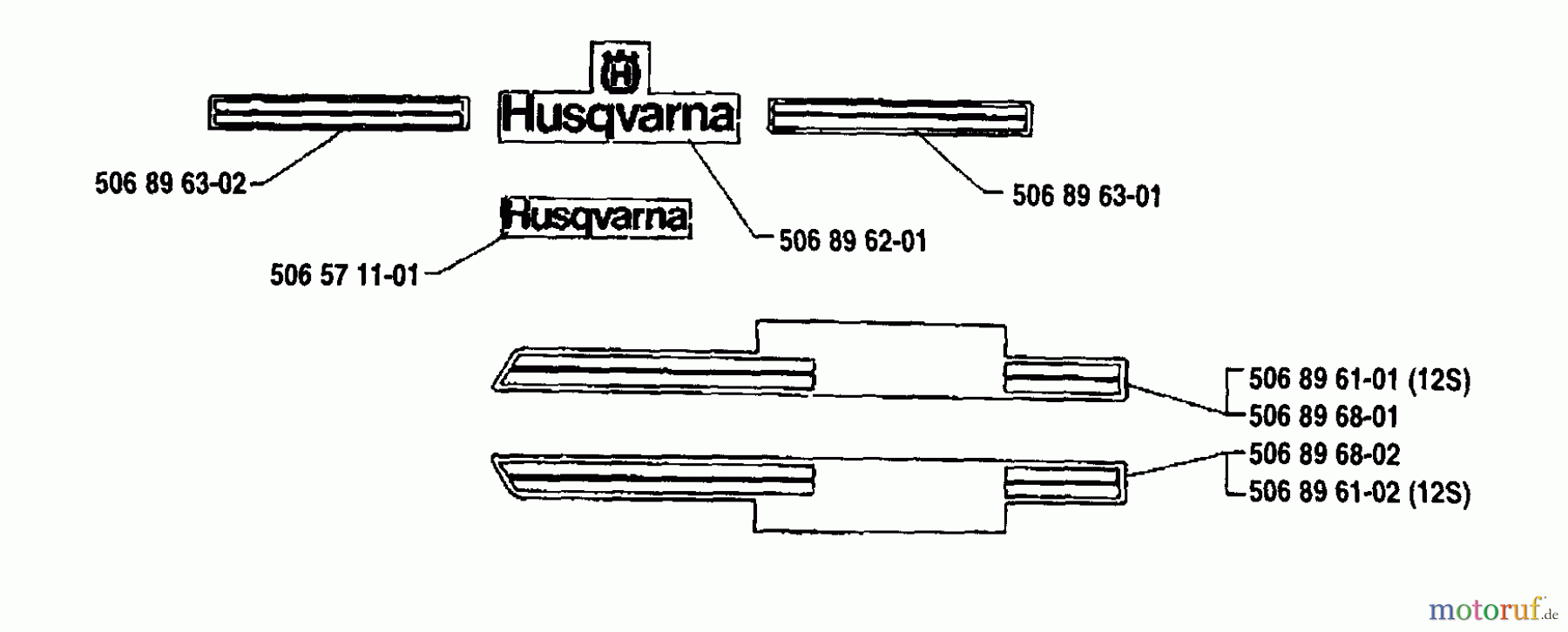  Husqvarna Reitermäher, Motor hinten Rider 970 12 S - Husqvarna Swedish Rider (1992-03 to 1993-04) Decals