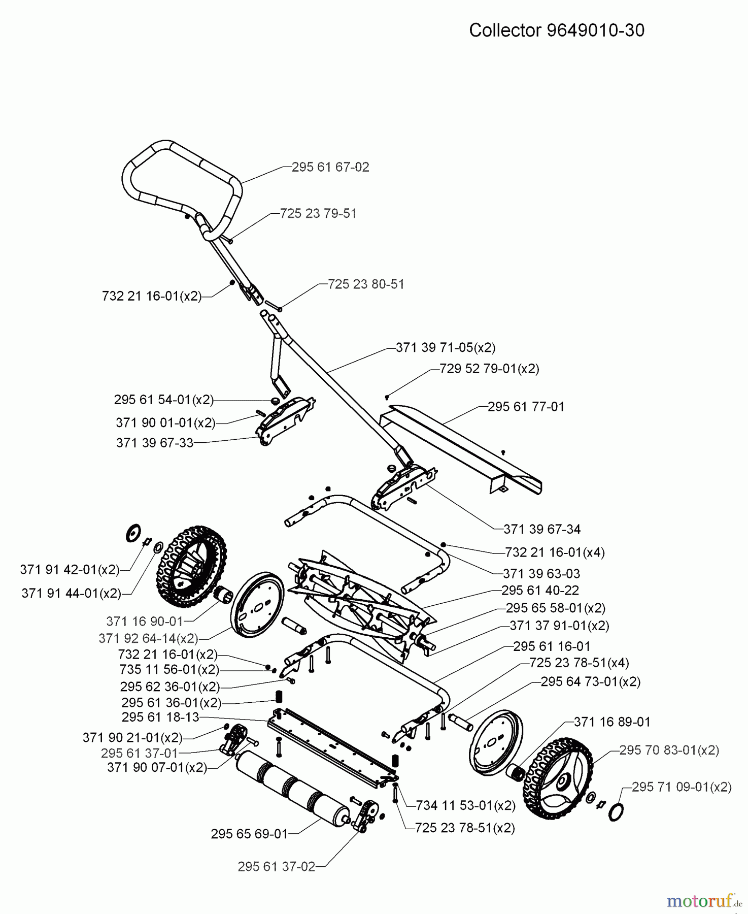  Husqvarna Rasenmäher 540 Novolette (964944001) - Husqvarna Reel Mower (2008-08 & After) Collector