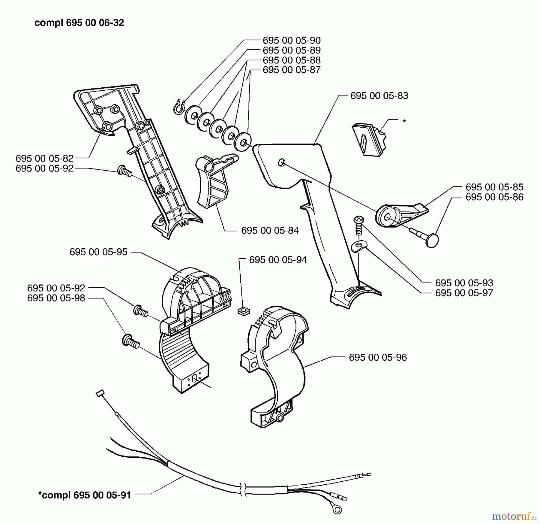 Husqvarna Bläser / Sauger / Häcksler / Mulchgeräte 155 BT - Husqvarna Backpack Blower (1998-10 & After) Throttle Assy.