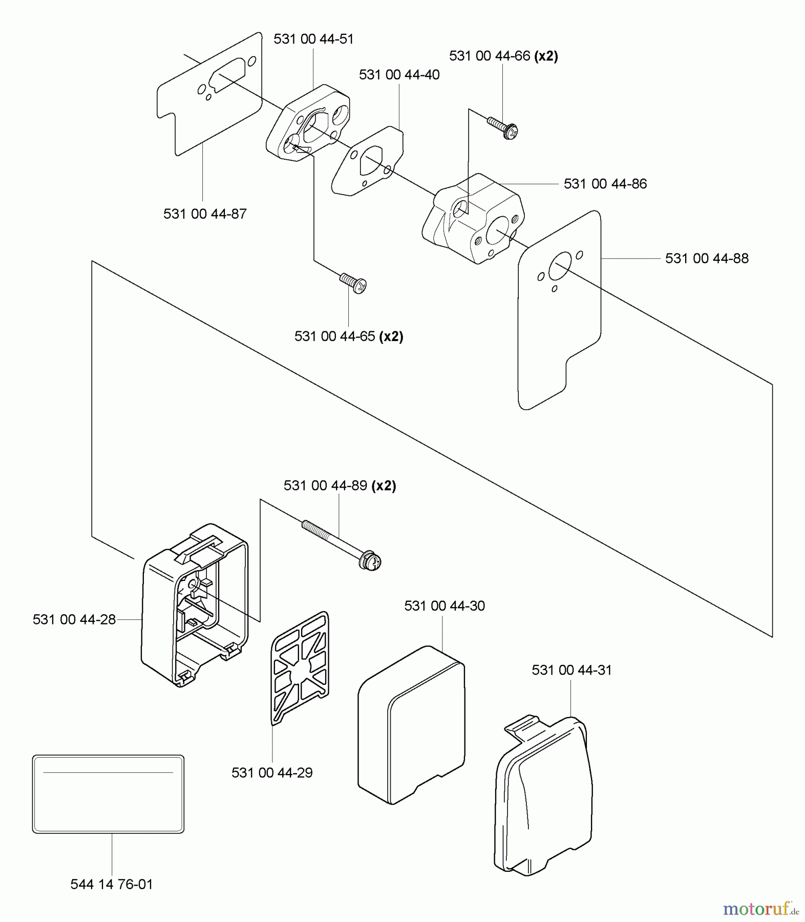  Husqvarna Bläser / Sauger / Häcksler / Mulchgeräte 155 BT - Husqvarna Backpack Blower (2005-08 & After) Air Filter