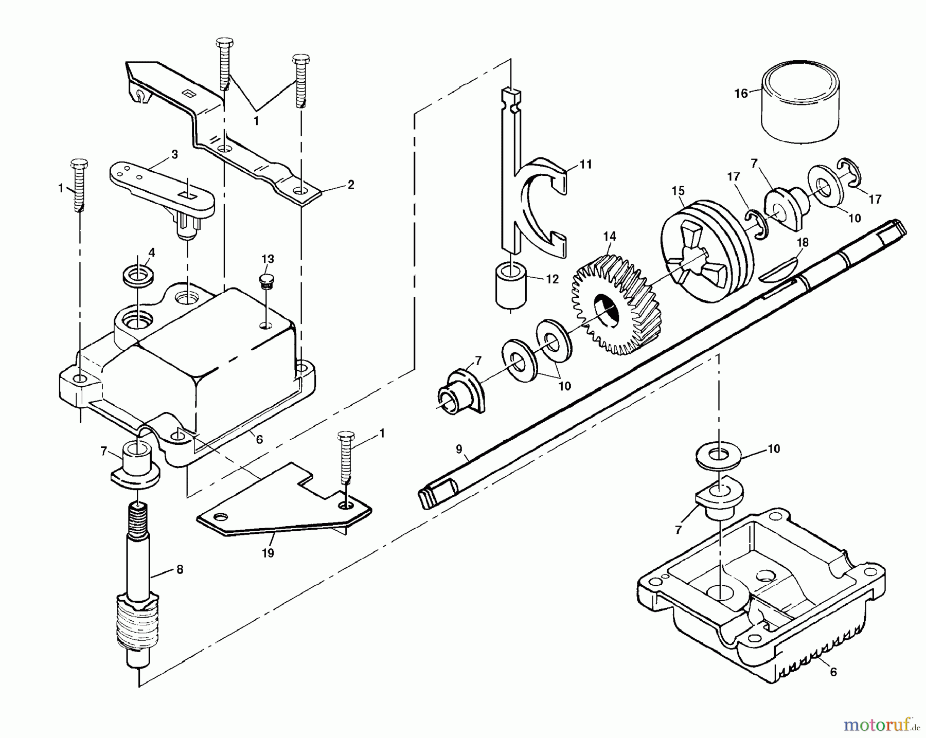 Husqvarna Rasenmäher 56 HS (954077201A) - Husqvarna Walk-Behind Mower (1995-10 & After) Gear Case Assembly P/N 702511