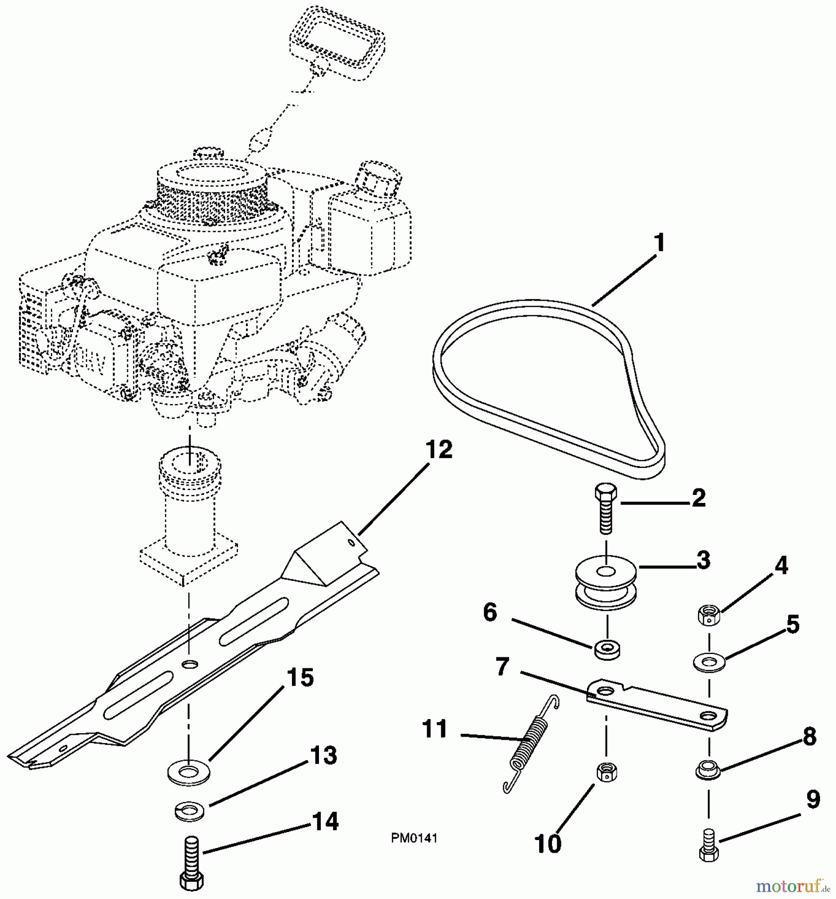  Husqvarna Rasenmäher 580 RSW (601100022) - Husqvarna Walk-Behind Mower (2001-06 & After) Blade And Belt