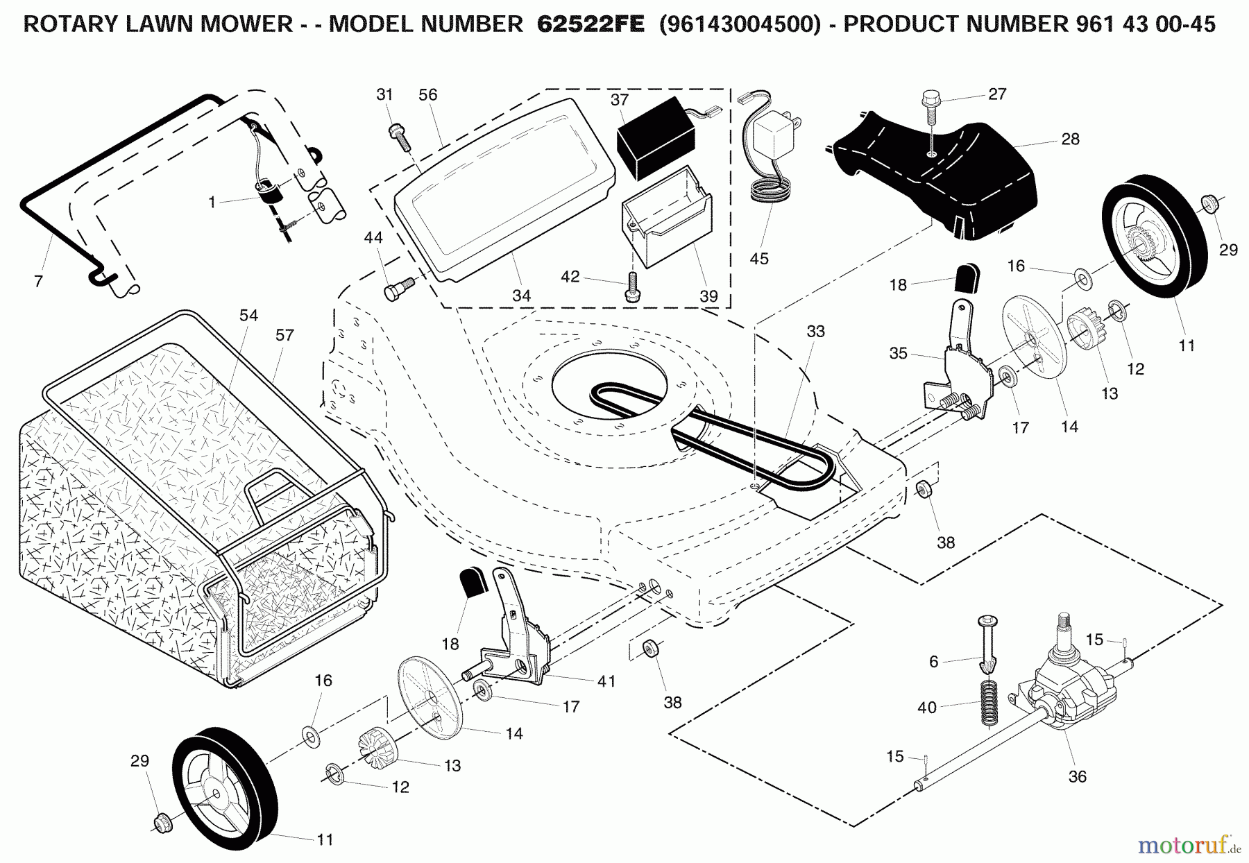 Husqvarna Rasenmäher 62522 FE (96143004500) - Husqvarna Walk-Behind Mower (2008-11 & After) Repair Parts #2