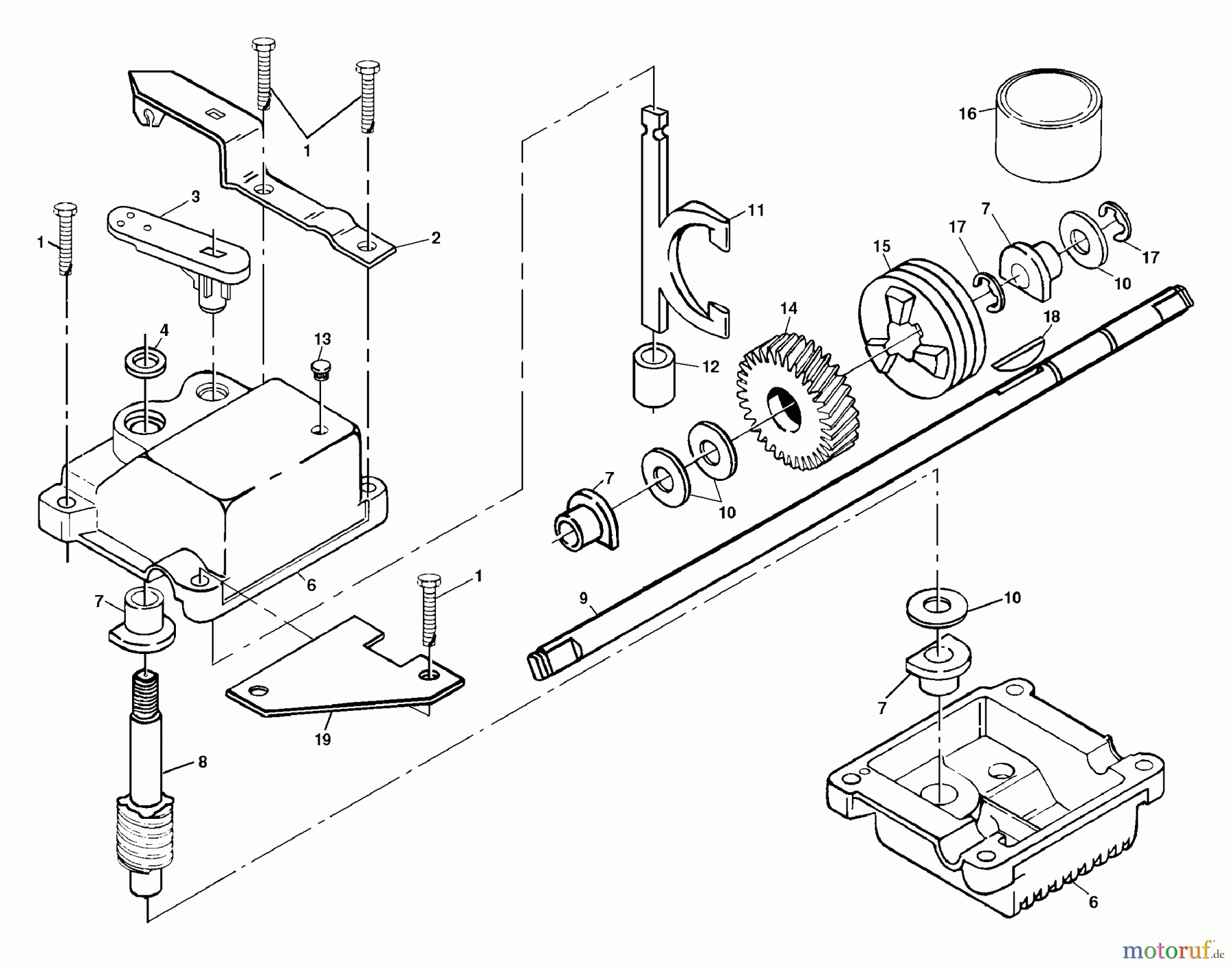 Husqvarna Rasenmäher 6522 SHC (954222718) - Husqvarna Walk-Behind Mower (2001-11 & After) Gear Case Assembly P/N 532702511