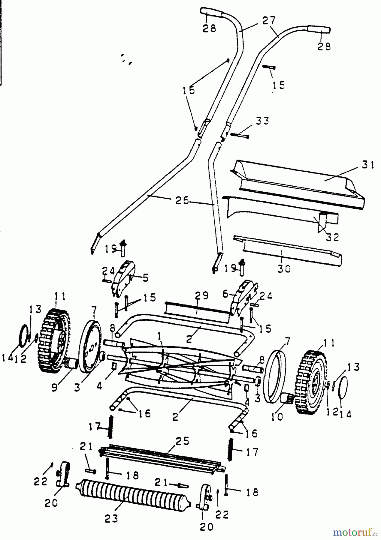  Husqvarna Rasenmäher Novo - Husqvarna Reel Mower (2007-09 & After) General Assembly