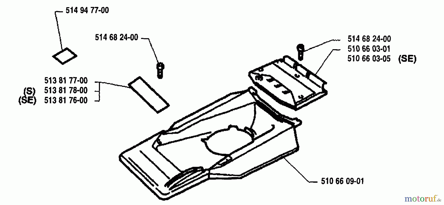  Husqvarna Rasenmäher Royal 43 S - Husqvarna Walk-Behind Mower (1995-08 to 1997-03) Deck Cover