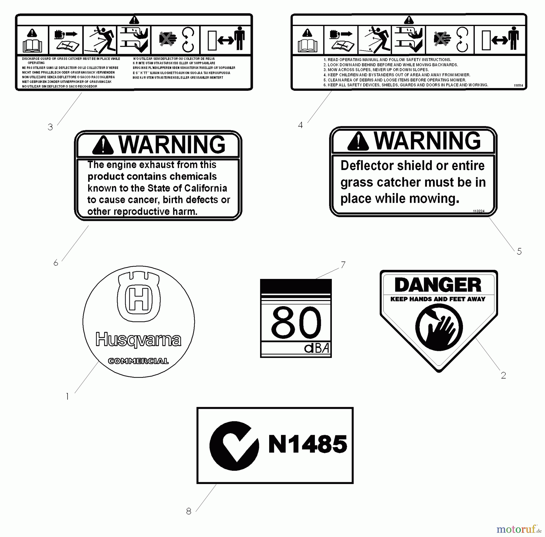 Husqvarna Rasenmäher W 21SKC (968999639) - Husqvarna Walk-Behind Mower (2007-03 & After) Decals