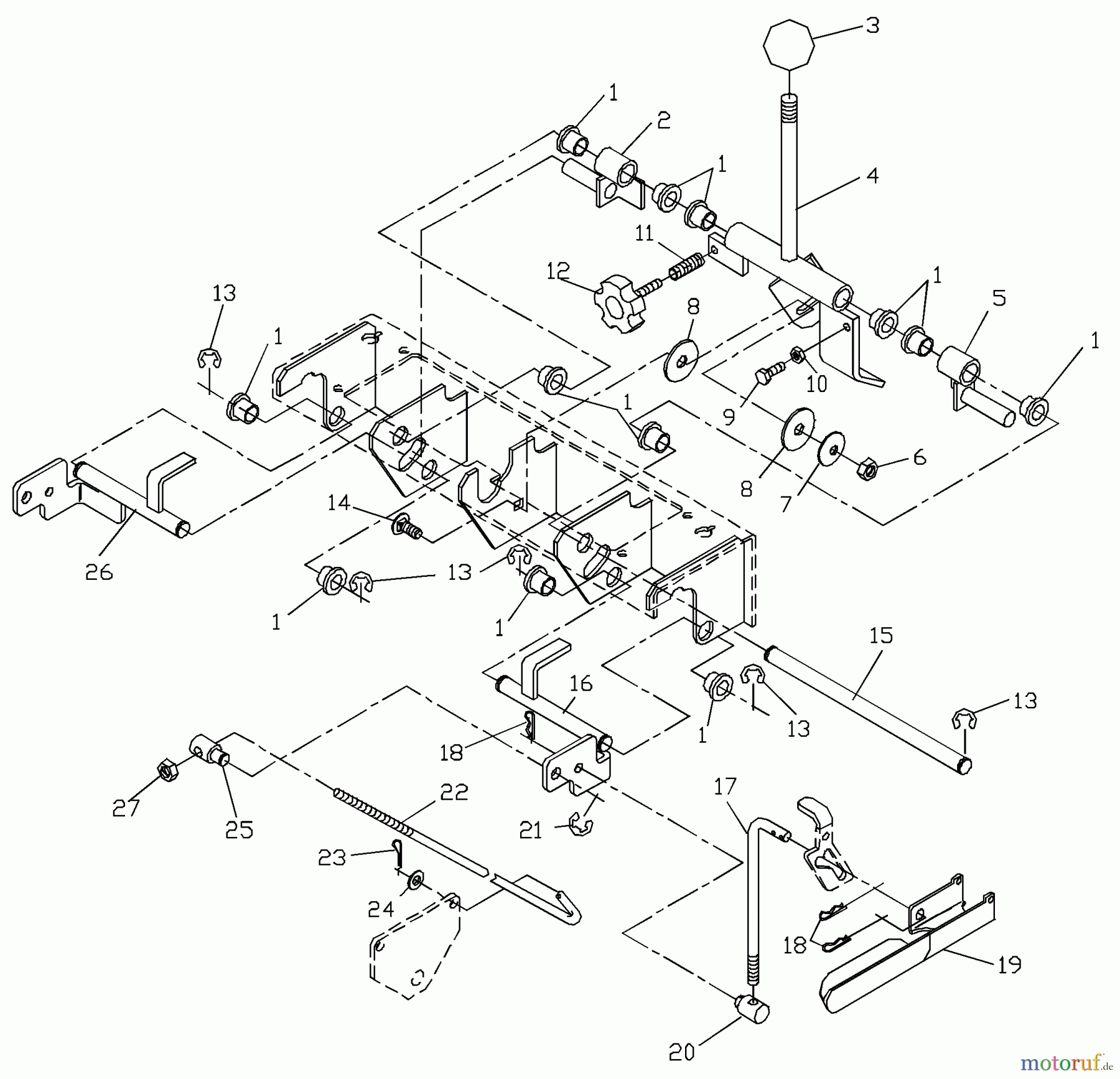  Husqvarna Rasenmäher für Großflächen WH 3615A (968999111) - Husqvarna Wide-Area Walk-Behind Mower (2000-06 to 2001-01) Motion Control Assembly