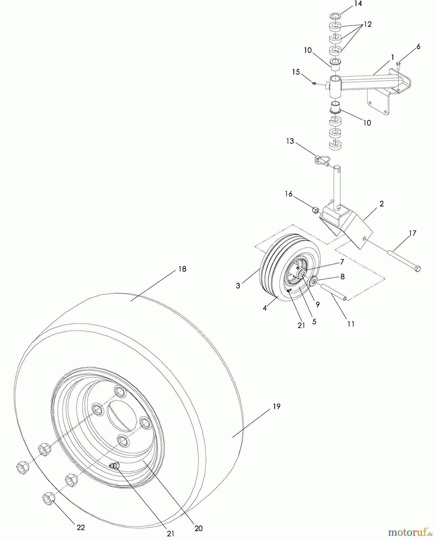 Husqvarna Rasenmäher für Großflächen WH 4817E (968999238) - Husqvarna Wide-Area Walk-Behind Mower (2005-08 & After) Wheels And Tires