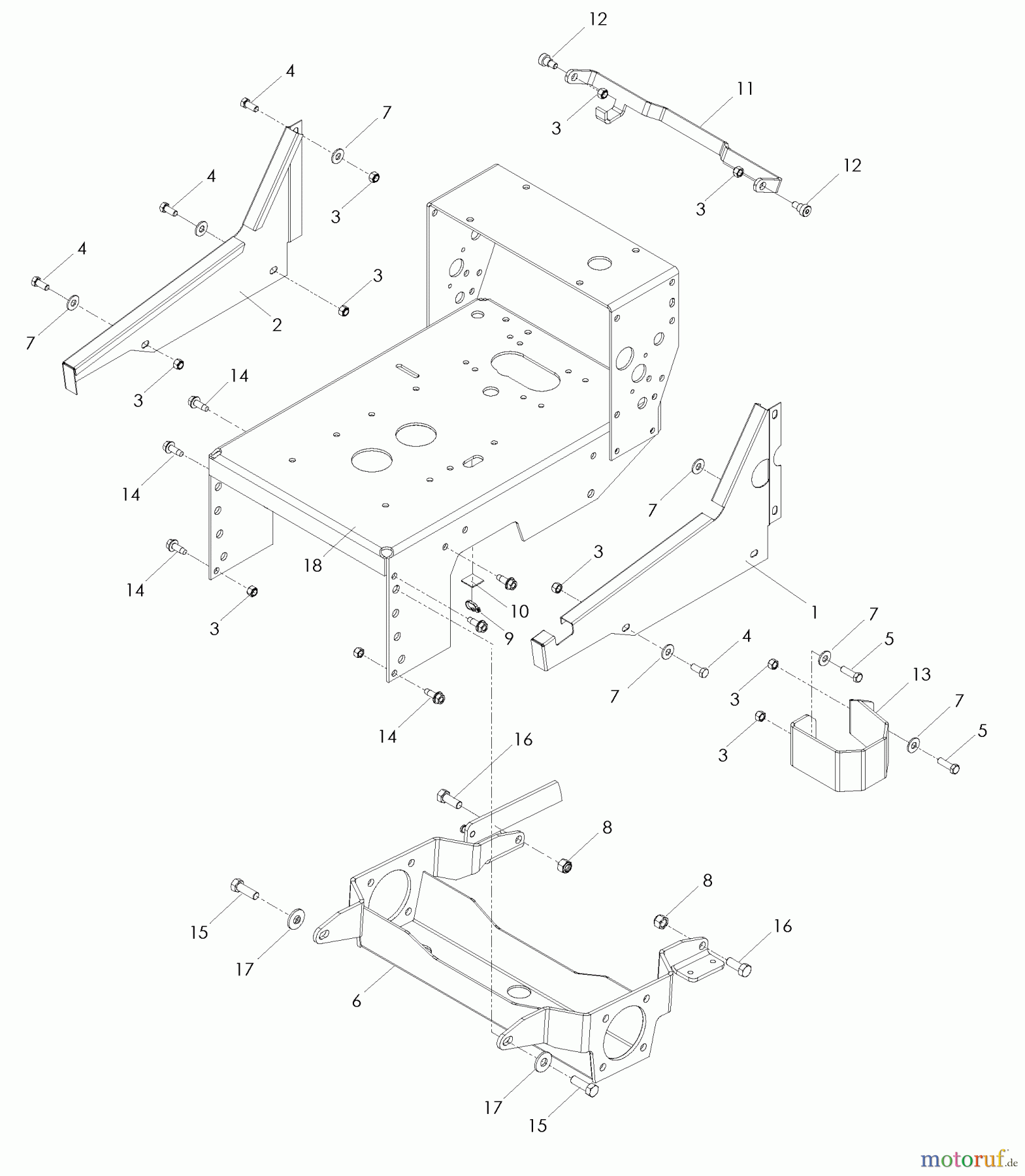  Husqvarna Rasenmäher für Großflächen WH 3615 (966947001) - Husqvarna Wide-Area Walk-Behind Mower (2008-09 to 2008-09) Frame