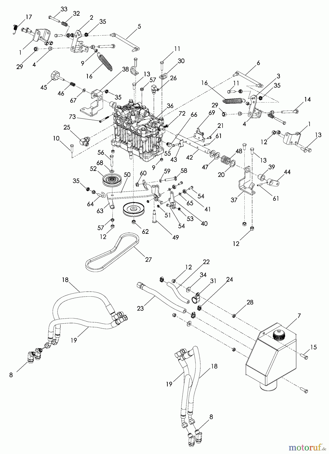  Husqvarna Rasenmäher für Großflächen WH 4817 (966947002) - Husqvarna Wide-Area Walk-Behind Mower (2008-10 & After) Hydro Pump-Motor