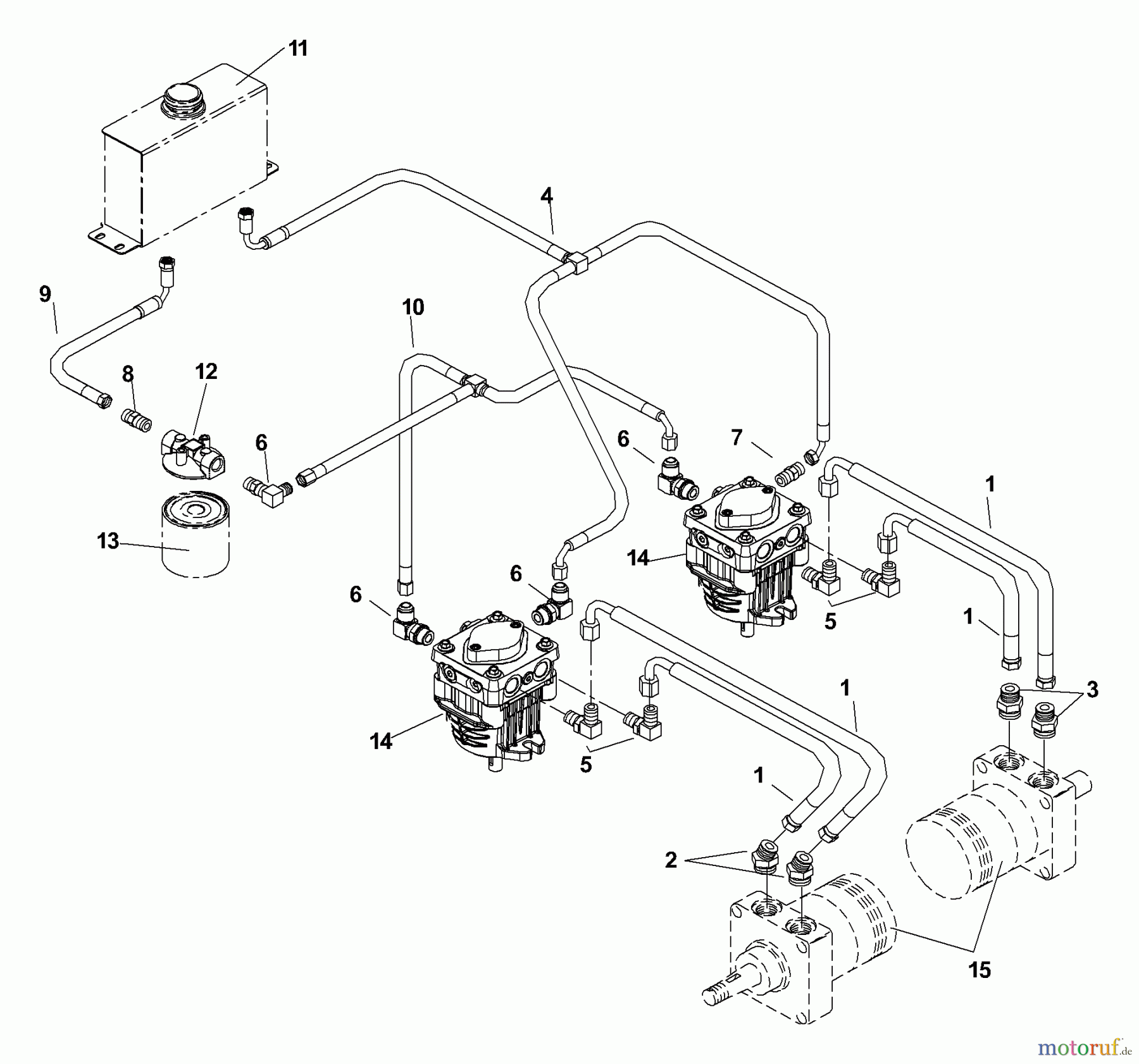 Husqvarna Rasenmäher für Großflächen WH 5219EFQ (968999253) - Husqvarna Wide-Area Walk-Behind Mower (2005-08 to 2006-11) Hydraulic Assembly