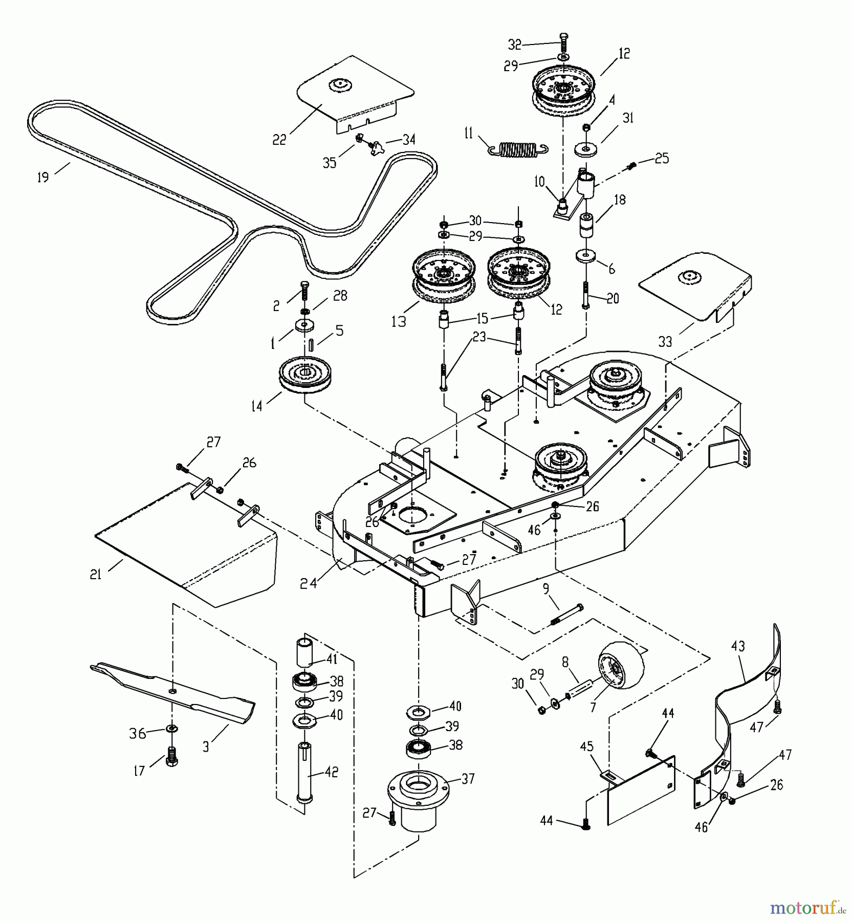  Husqvarna Rasenmäher für Großflächen WHF 5218ETS (968999130) - Husqvarna Wide-Area Walk-Behind Mower (2001-12 to 2002-01) 52