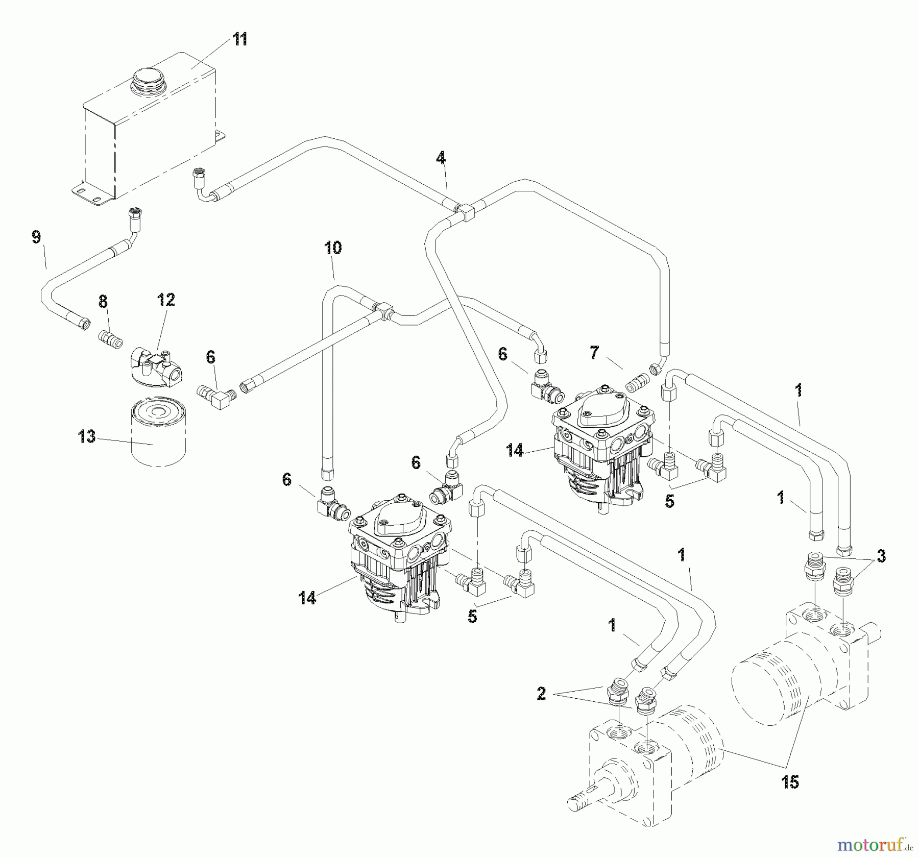 Husqvarna Rasenmäher für Großflächen WHF 4817 (968999252) - Husqvarna Wide-Area Walk-Behind Mower (2004-09 & After) Hydraulic Assembly
