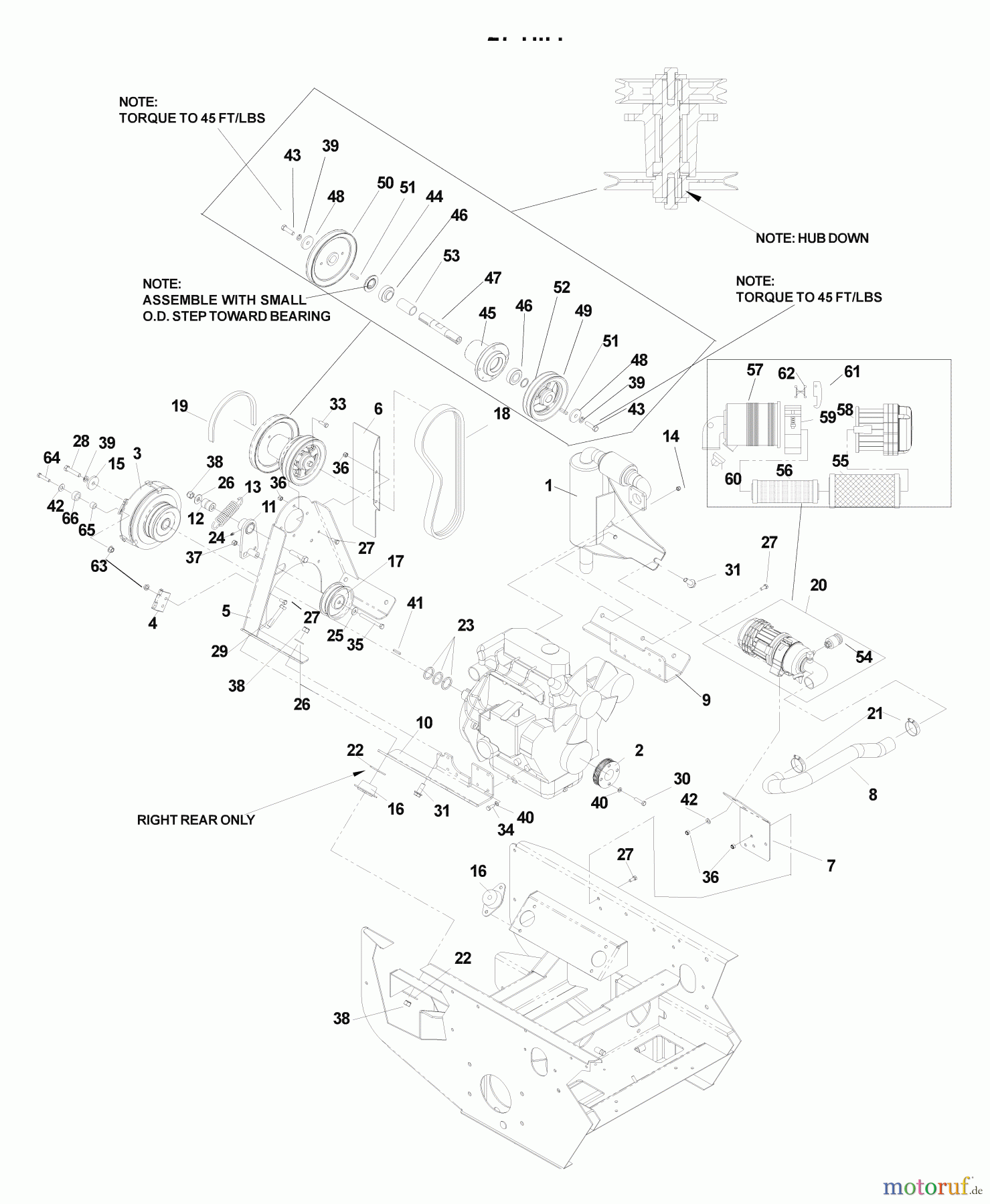 Husqvarna Nullwendekreismäher, Zero-Turn BZ 6127 D (968999218) - Husqvarna Zero-Turn Mower (2004-11 & After) (SN: 033600000 & Up) Engine Assembly 27 H.P.