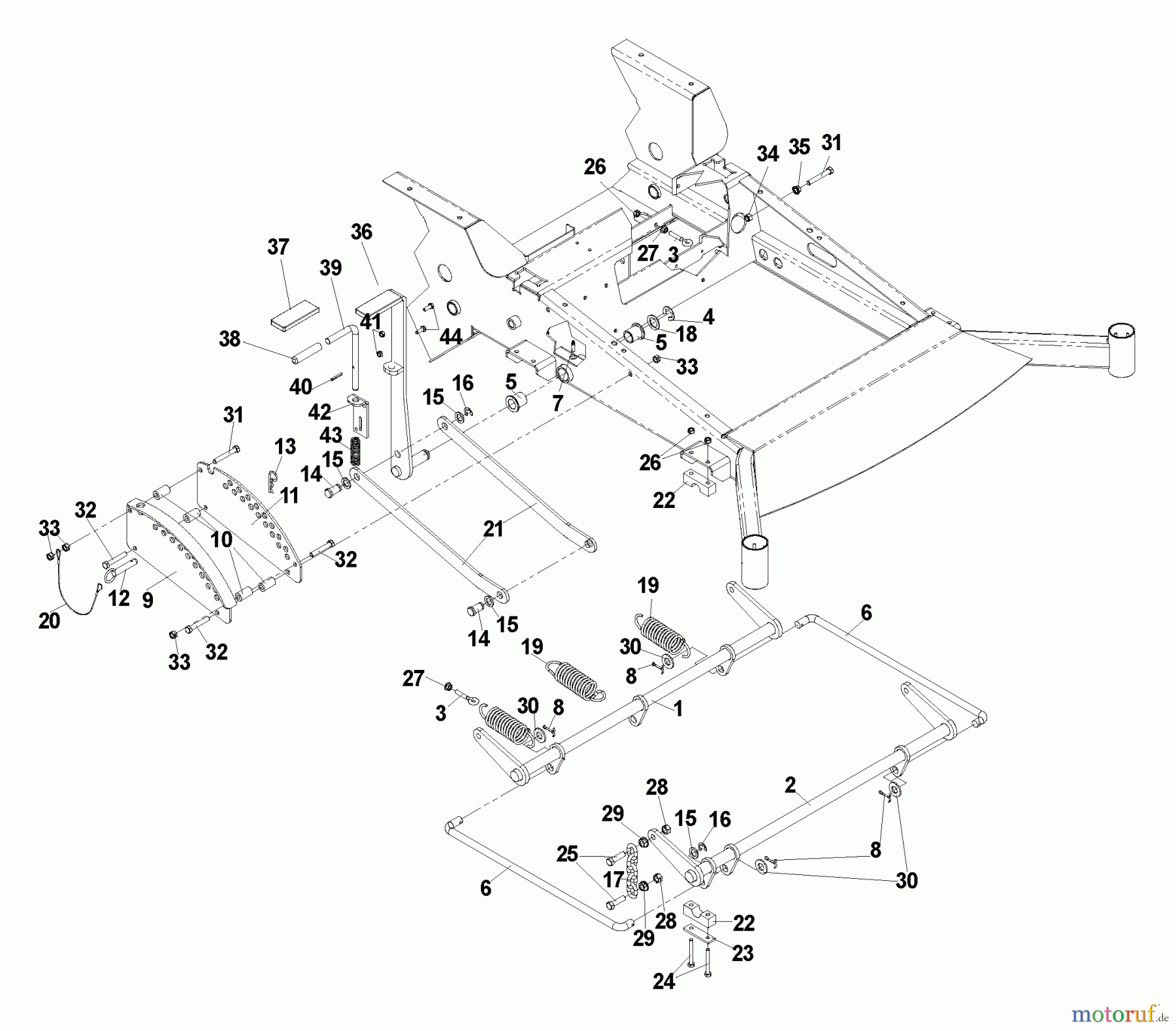 Husqvarna Nullwendekreismäher, Zero-Turn BZ 7234 D (968999264) - Husqvarna Zero-Turn Mower (2005-01 to 2005-07) Deck Lift (Manual)