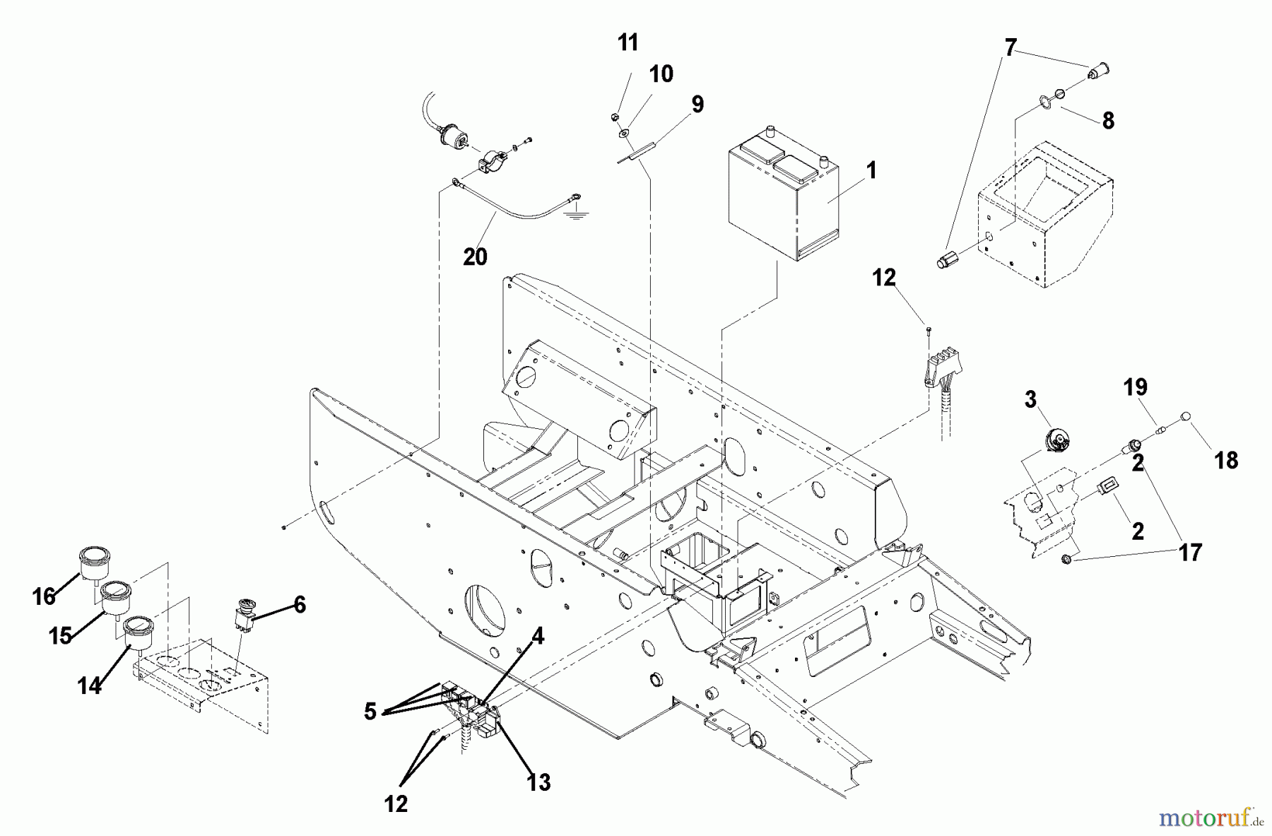  Husqvarna Nullwendekreismäher, Zero-Turn BZ 6127 D (968999262) - Husqvarna Zero-Turn Mower (2005-01 to 2005-07) Electrical Group