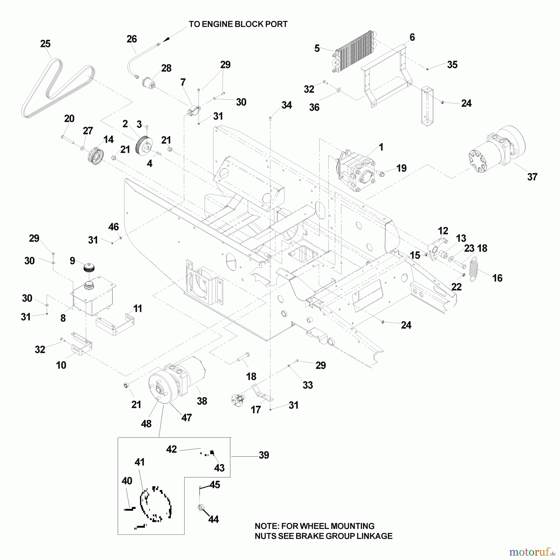  Husqvarna Nullwendekreismäher, Zero-Turn BZ 6134 D (968999214) - Husqvarna Zero-Turn Mower (2004-11 & After) (SN: 033600000 & Up) Hydraulic Assembly