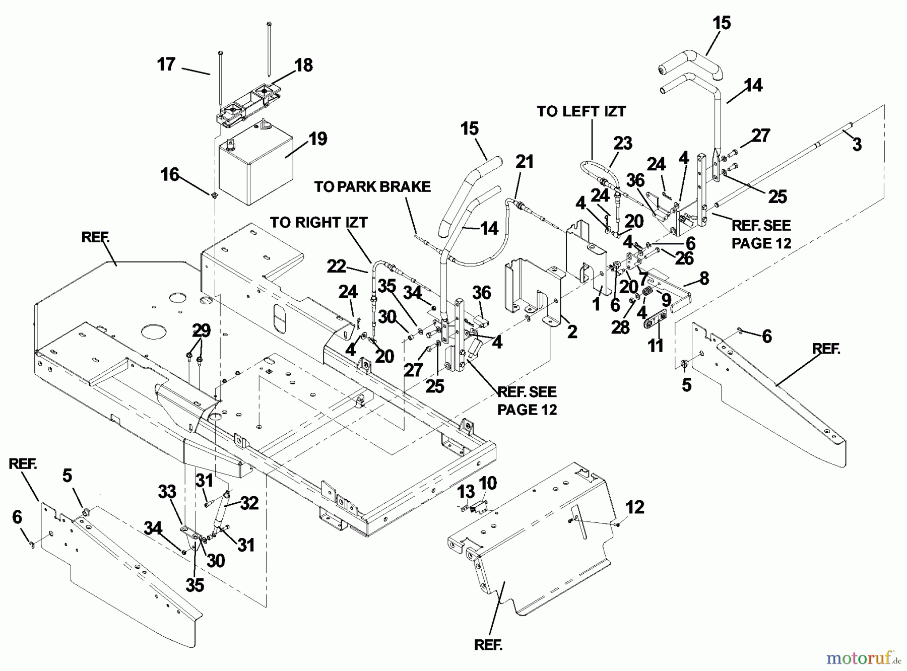  Husqvarna Nullwendekreismäher, Zero-Turn CZ 4815 (968999219) - Husqvarna KAA Zero-Turn Mower (2002-11 & After) Motion Control Assembly