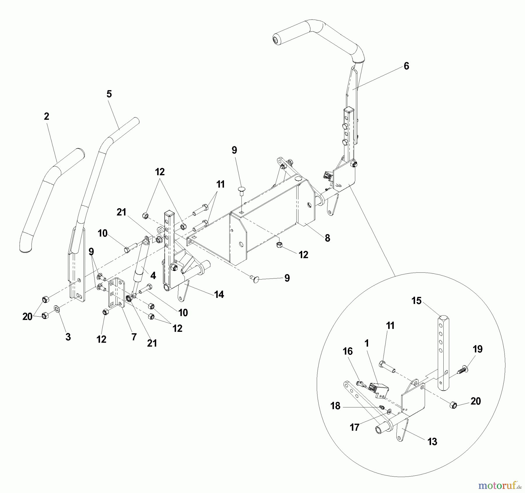  Husqvarna Nullwendekreismäher, Zero-Turn EZ 6124 (968999505) - Husqvarna KOA Zero-Turn Mower (2006-06 & After) Control Levers