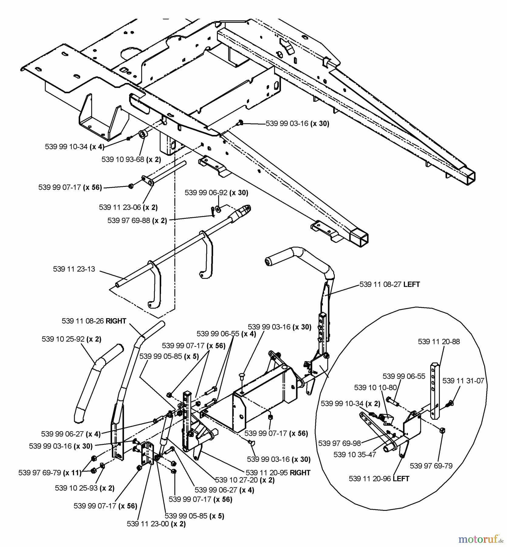  Husqvarna Nullwendekreismäher, Zero-Turn EZ 5221 KAA (968999292) - Husqvarna Zero-Turn Mower (2006-02 to 2006-05) Control Levers