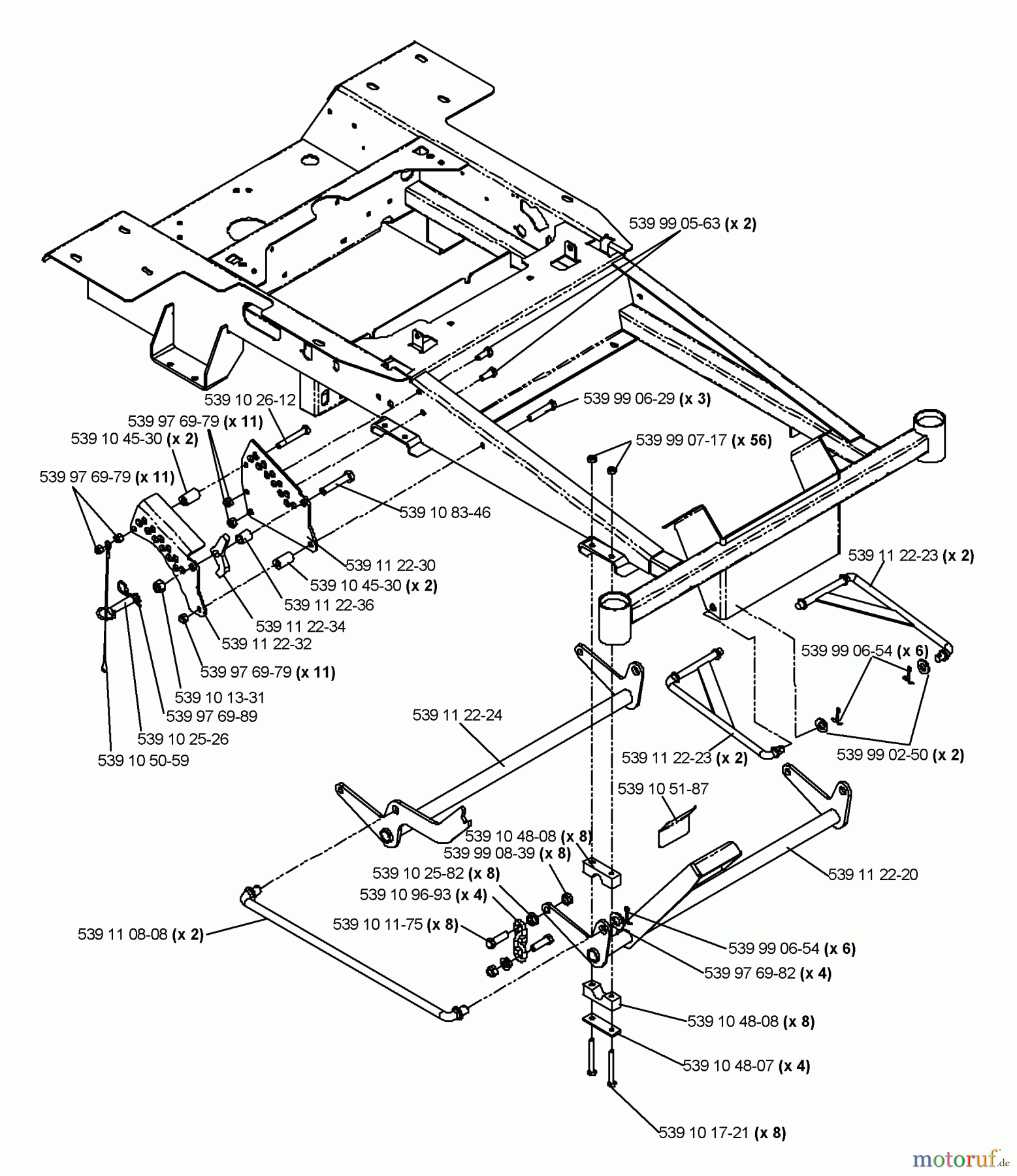  Husqvarna Nullwendekreismäher, Zero-Turn EZ 5221 KAA (968999292) - Husqvarna Zero-Turn Mower (2006-02 to 2006-05) Deck Lift