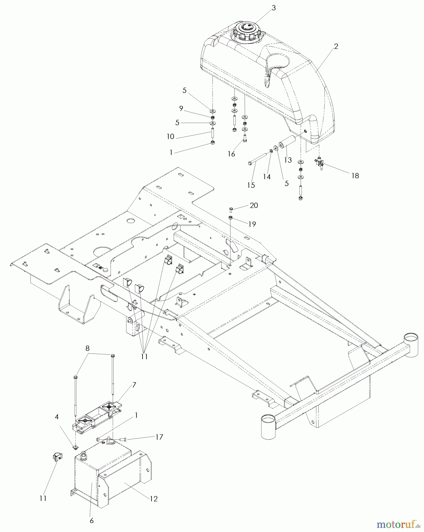  Husqvarna Nullwendekreismäher, Zero-Turn EZ 4824 C (968999754) - Husqvarna Zero-Turn Mower (2008-08 & After) Chassis / Frame #2