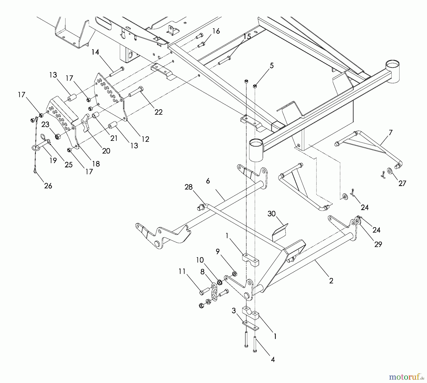  Husqvarna Nullwendekreismäher, Zero-Turn EZ 4624 BF (968999688) - Husqvarna Zero-Turn Mower (2008-08 & After) Mower Lift / Deck Lift