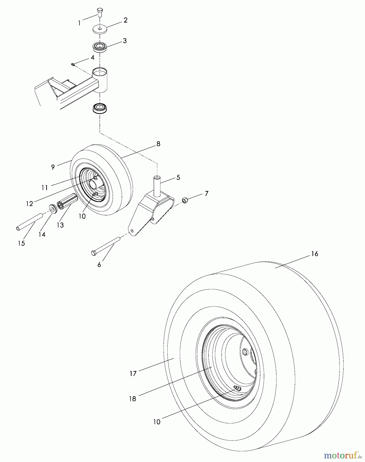  Husqvarna Nullwendekreismäher, Zero-Turn EZ 4624 BF (968999688) - Husqvarna Zero-Turn Mower (2008-08 & After) Wheels And Tires