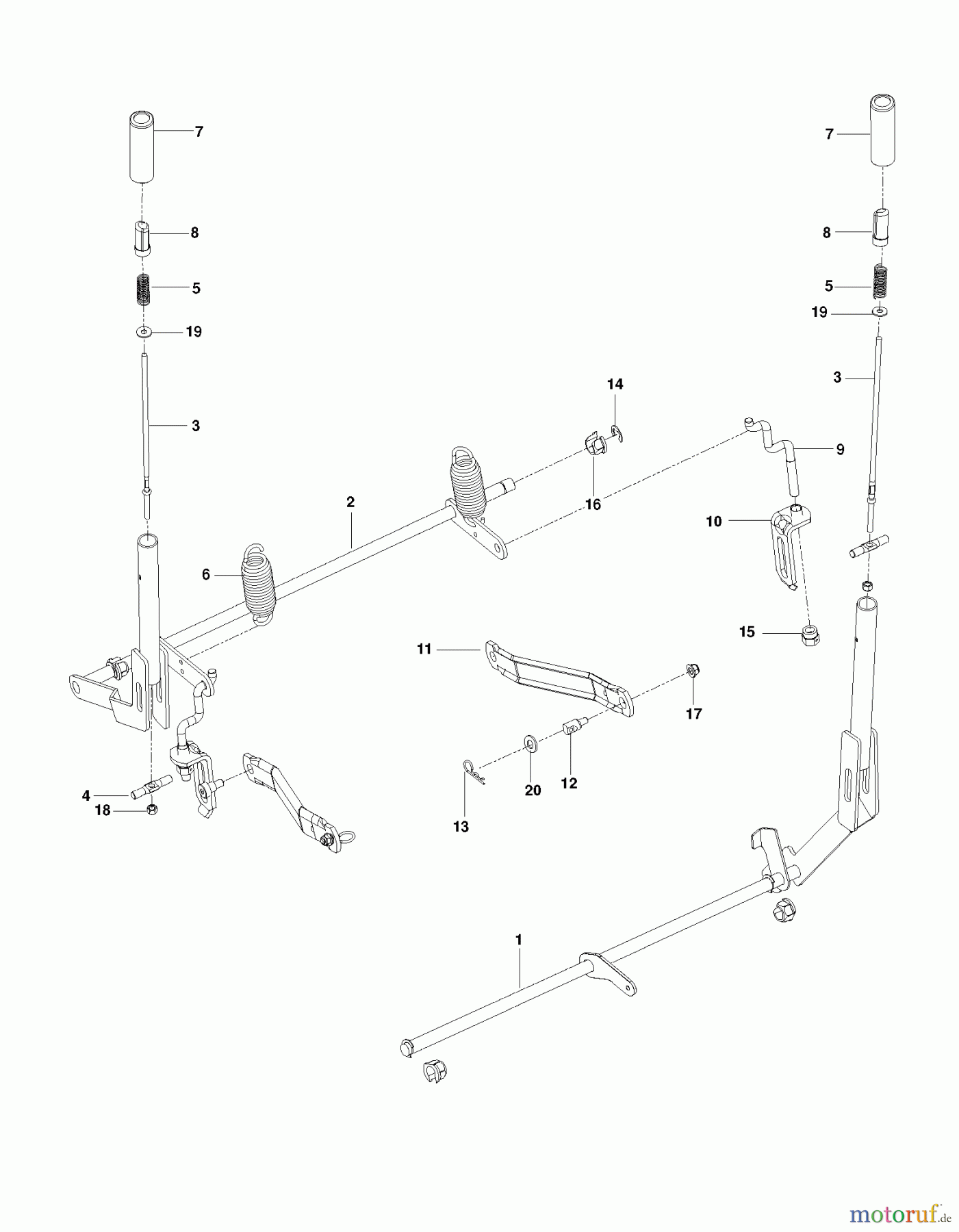  Husqvarna Nullwendekreismäher, Zero-Turn EZ 4824 CA (966659501) - Husqvarna Zero-Turn Mower (2012-08 & After) BRAKE / REAR MOWER LIFT