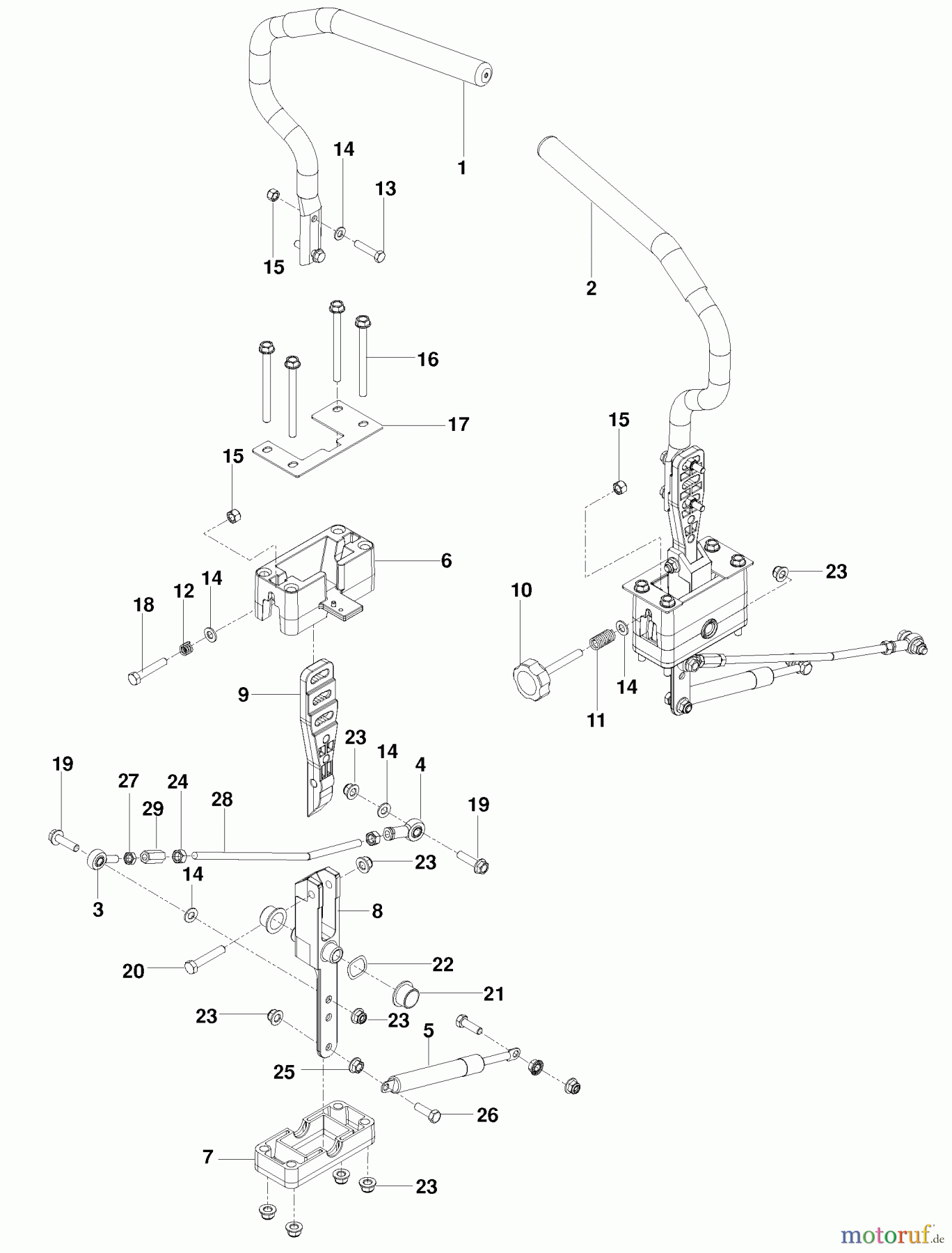  Husqvarna Nullwendekreismäher, Zero-Turn FD 61M (966582701) - Husqvarna Zero-Turn Mower (2010-02 & After) Steering