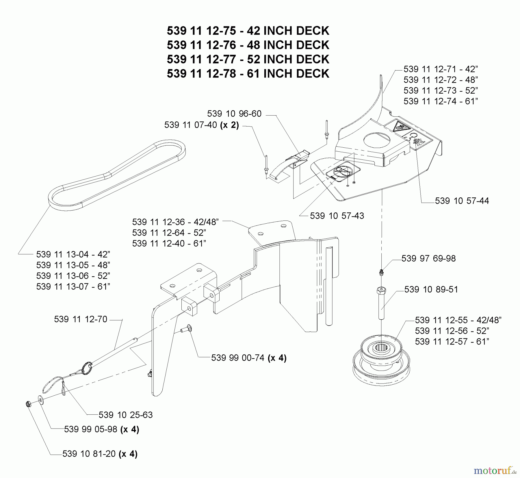 Husqvarna Nullwendekreismäher, Zero-Turn iZ 4217 (968999254) - Husqvarna Zero-Turn Mower (2005-03 & After) Accessories (Collection System Drive Kit Assembly)