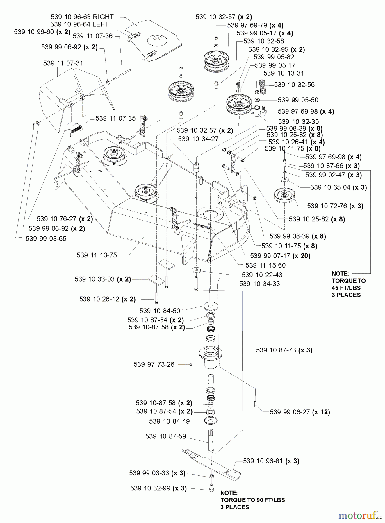 Husqvarna Nullwendekreismäher, Zero-Turn iZ 4217 (968999254) - Husqvarna Zero-Turn Mower (2005-03 & After) Deck Assembly (42