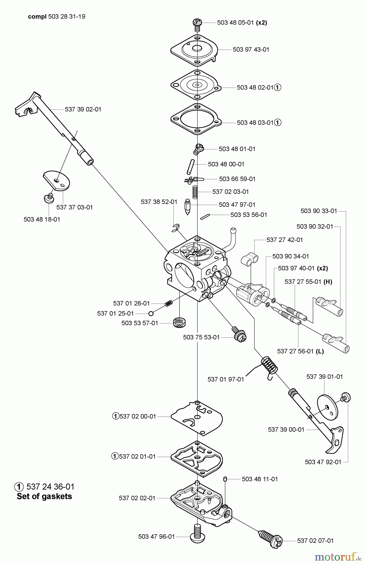 Husqvarna Bläser / Sauger / Häcksler / Mulchgeräte 356 BT - Husqvarna Backpack Blower (2004-10 & After) Carburetor Parts