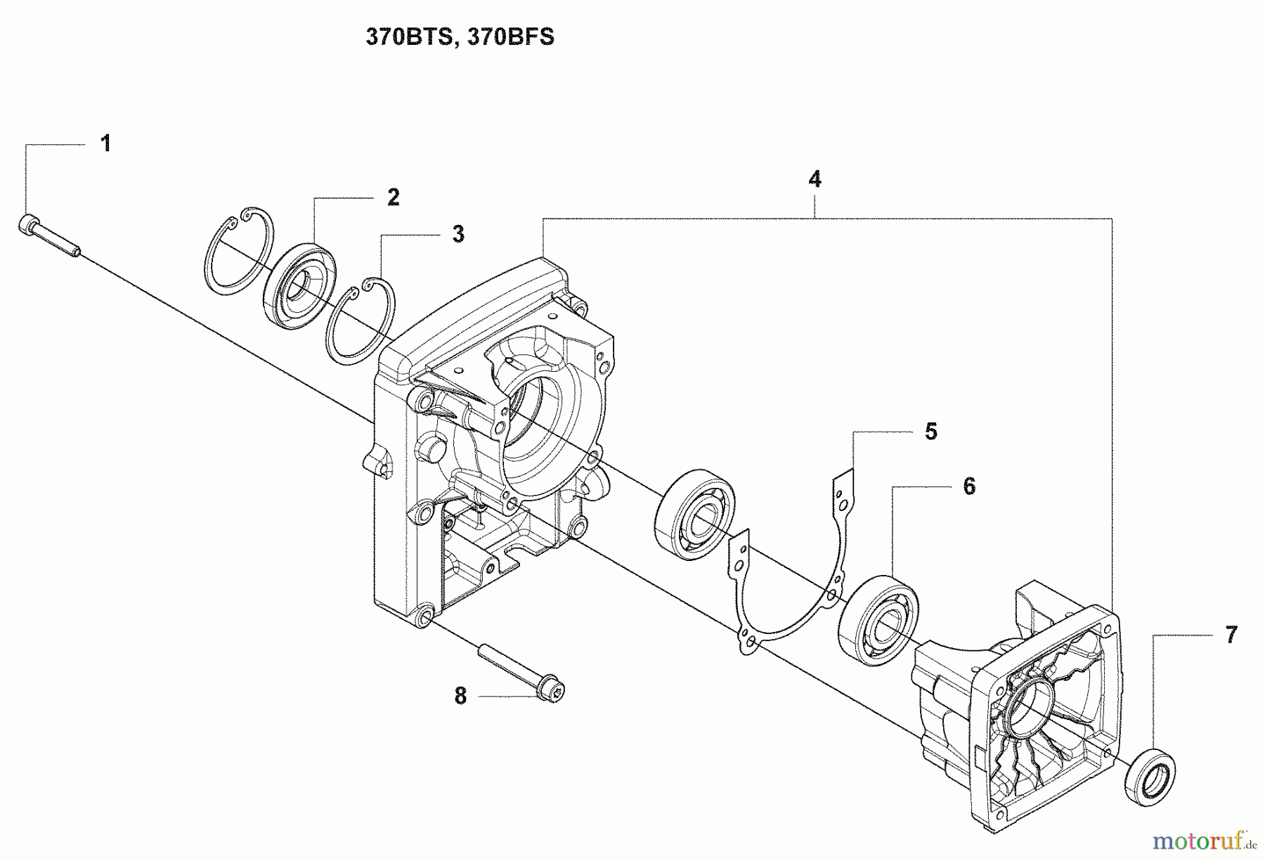  Husqvarna Bläser / Sauger / Häcksler / Mulchgeräte 370 BTS - Husqvarna Backpack Blower (2009-03 & After) Crankcase