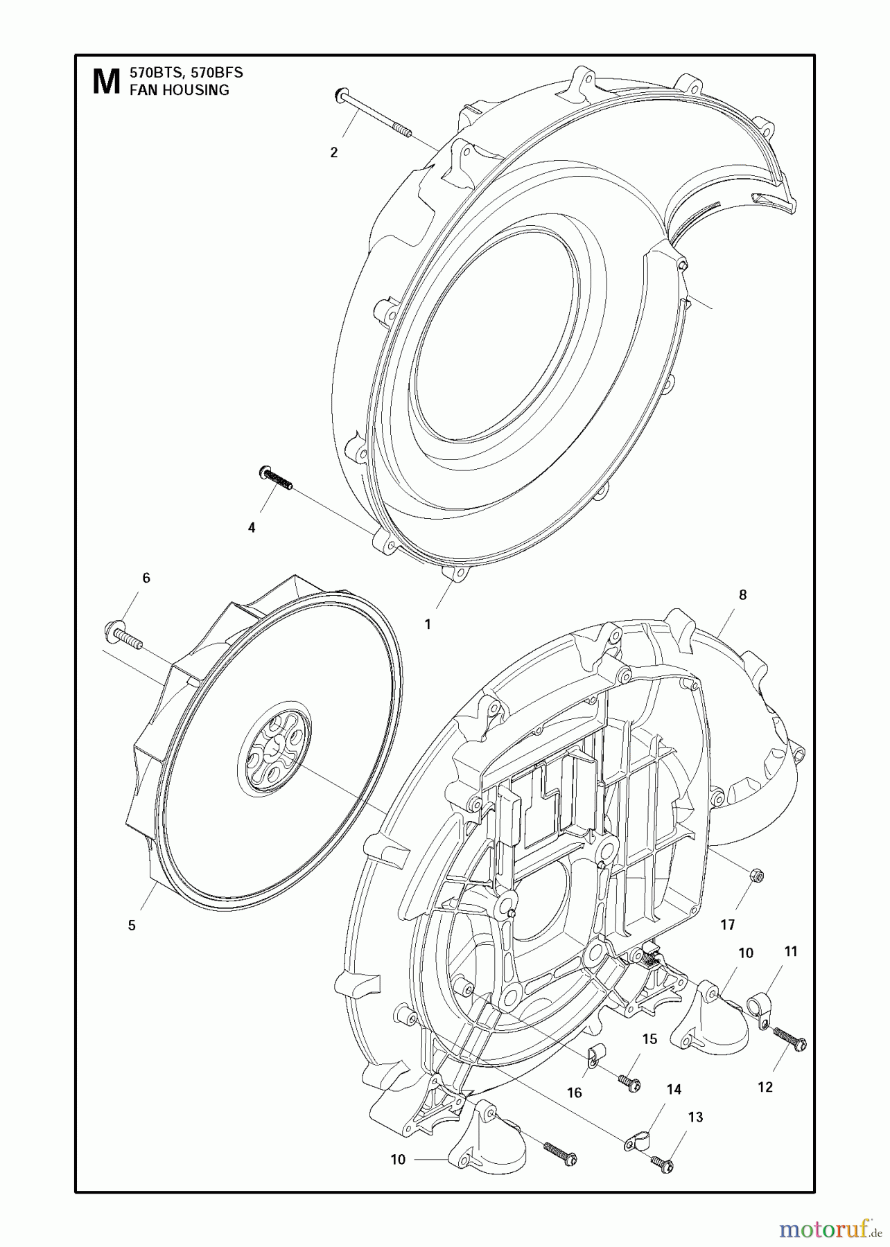  Husqvarna Bläser / Sauger / Häcksler / Mulchgeräte 570 BFS - Husqvarna Backpack Blower (2011-05 & After) FAN