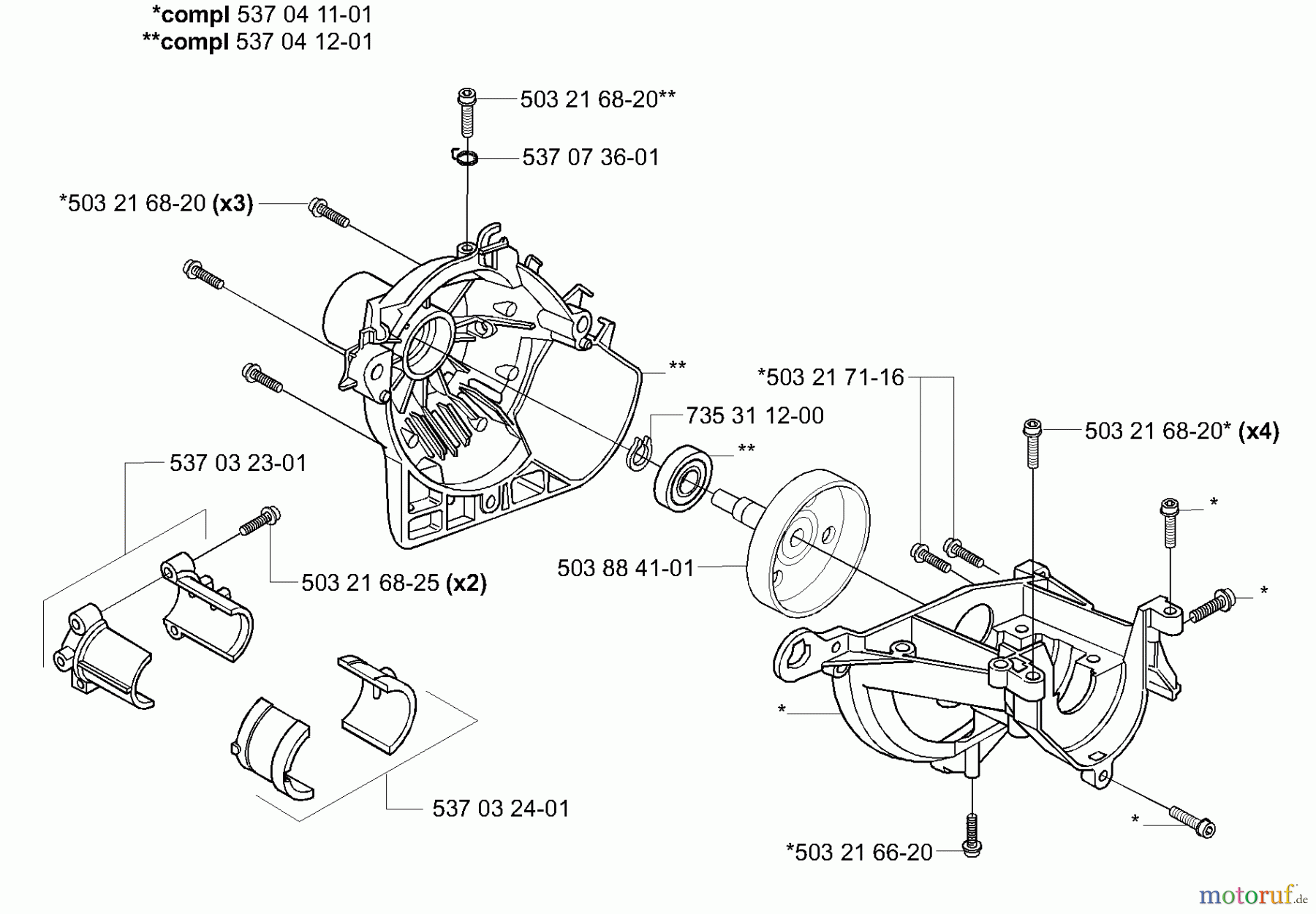 Husqvarna Kantenschneider 325 EX - Husqvarna Handheld Edger (2001-01 to 2006-03) Crankcase