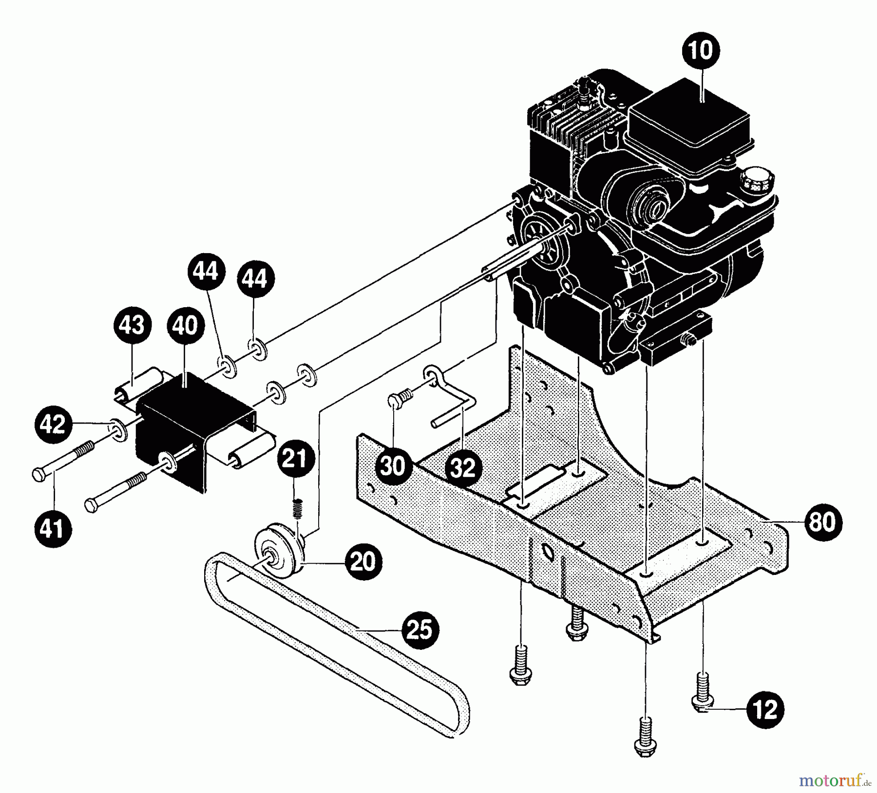 Husqvarna Kantenschneider LE 309 - Husqvarna Walk-Behind Edger (1996-01 & After) Engine Assembly