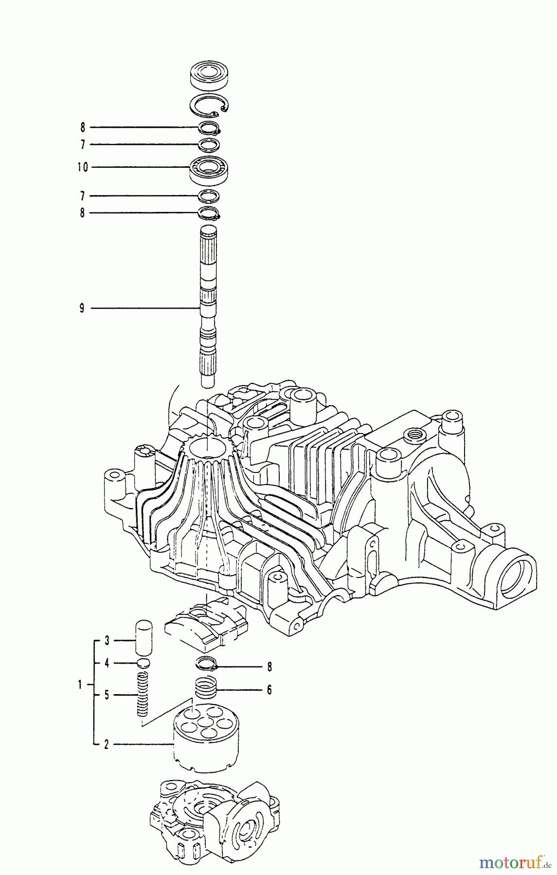  Husqvarna Motoren K 61 - Tuff Torq Transmission Pump Shaft Assy