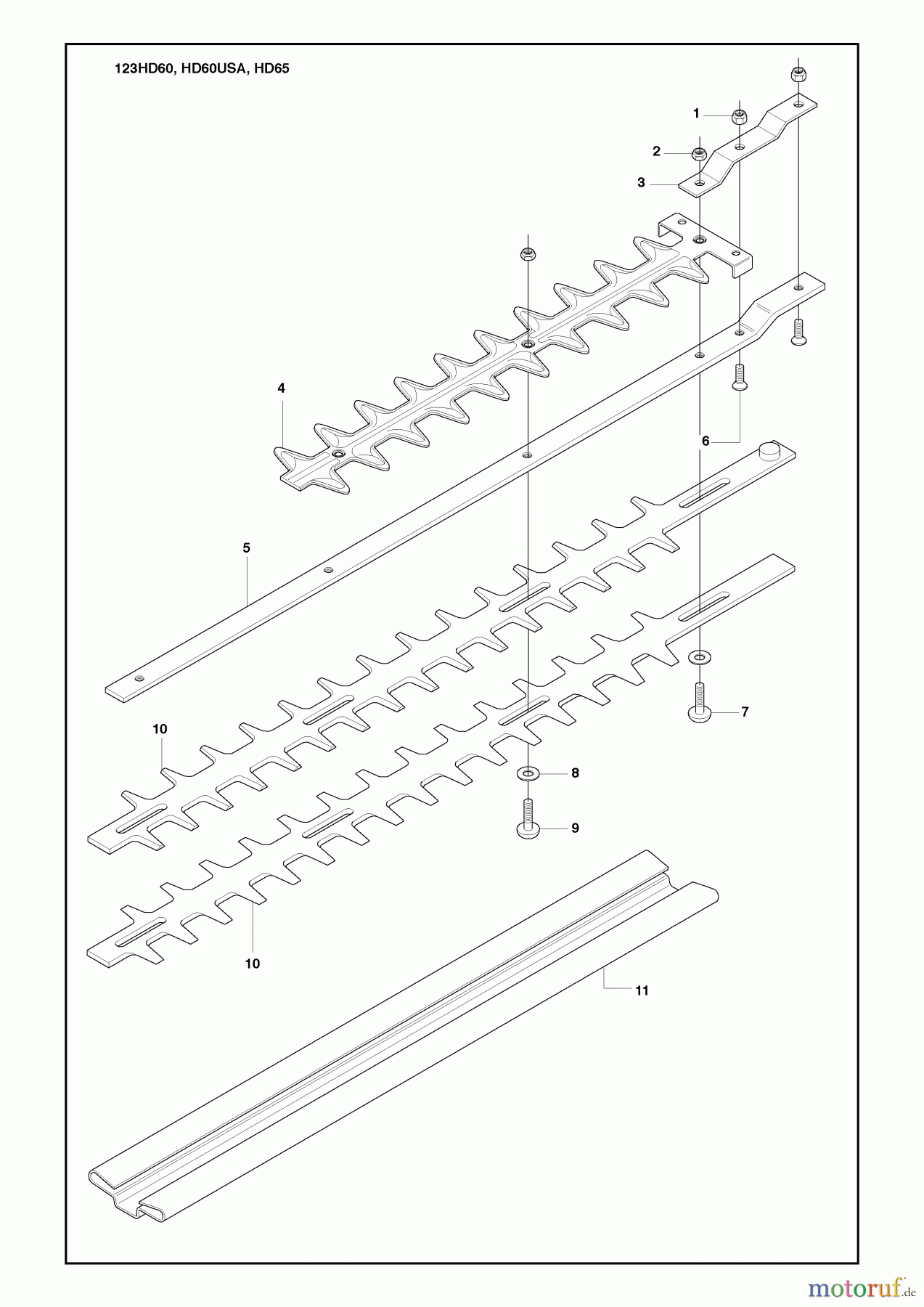  Husqvarna Heckenscheren 123 HD 65X - Husqvarna Hedge Trimmer (2010-02 & After) Cutting Equipment