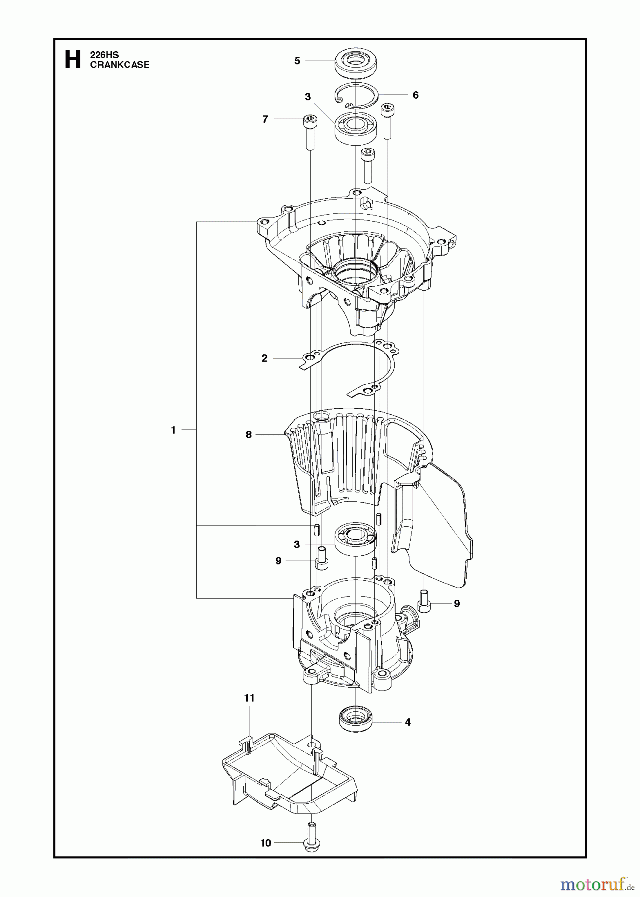  Husqvarna Heckenscheren 226 HS99 S - Husqvarna Hedge Trimmer (2013-02 & After) CRANKCASE